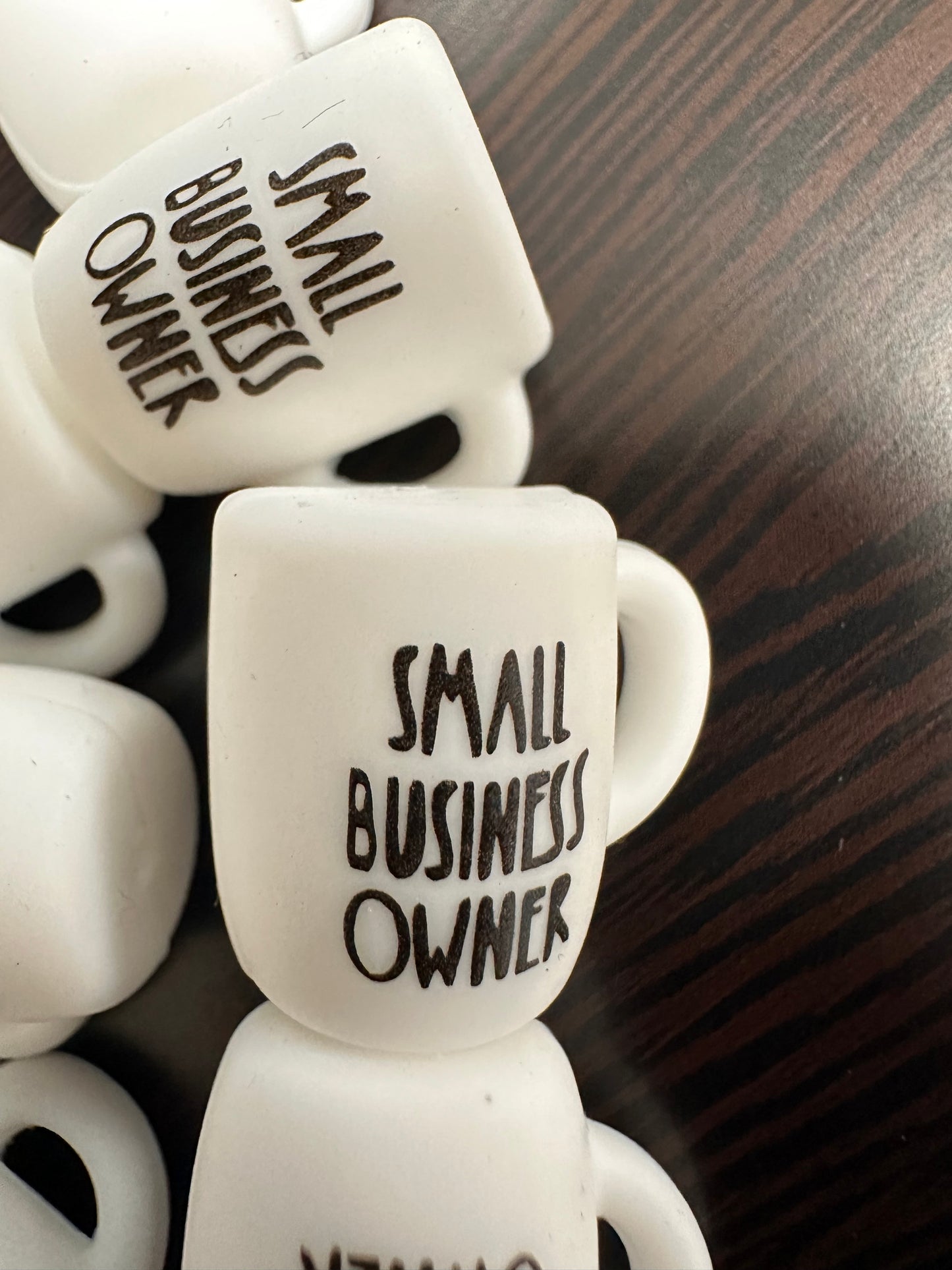 3D Small business owner/ Coffee mug Focal Bead/ beadable pen/ girl mom / Silicone bead/ coffee cup/ keychain bead/ boss/ coffee lover