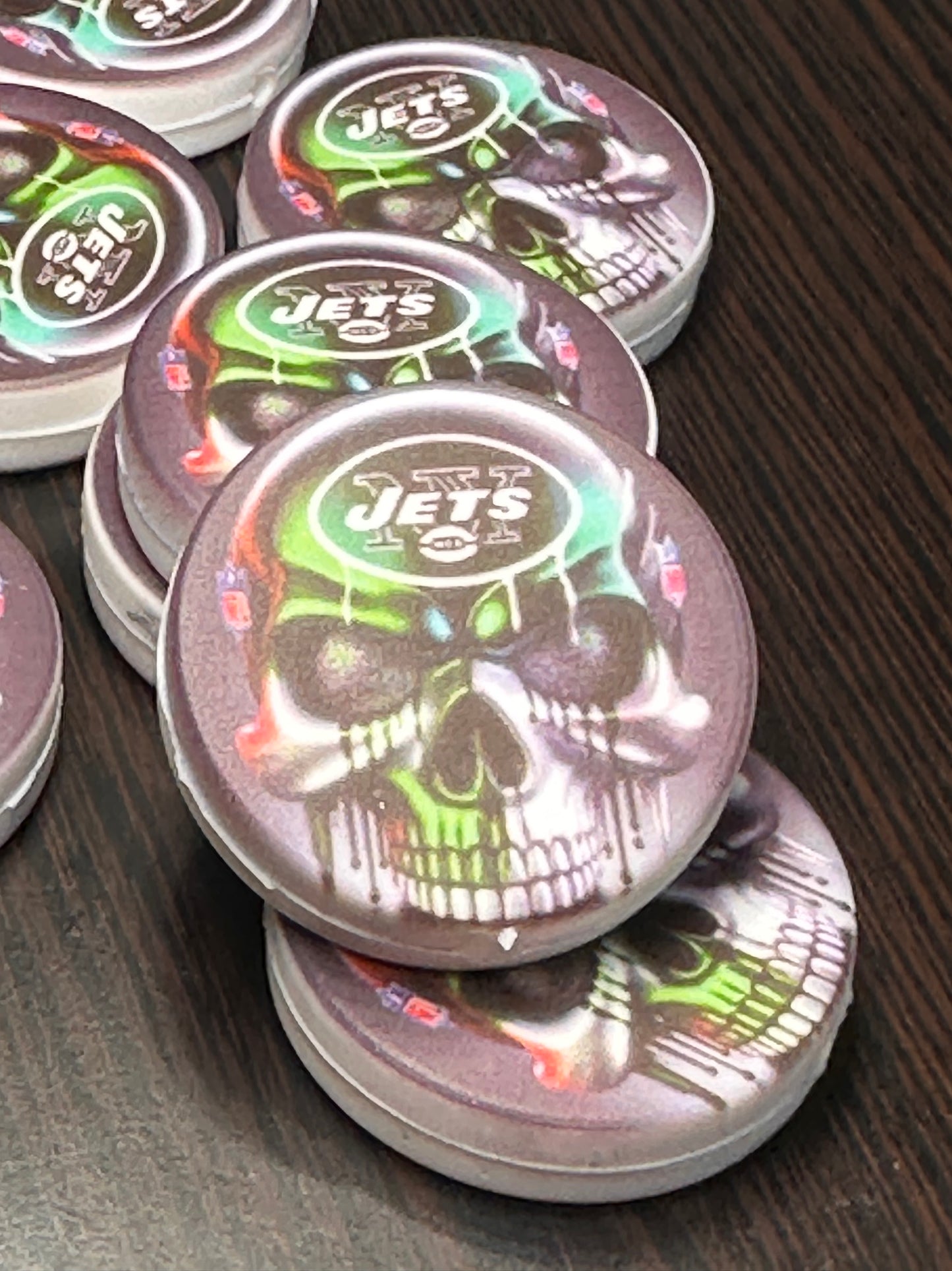 New NY Jets Football team focal bead / New York / skull