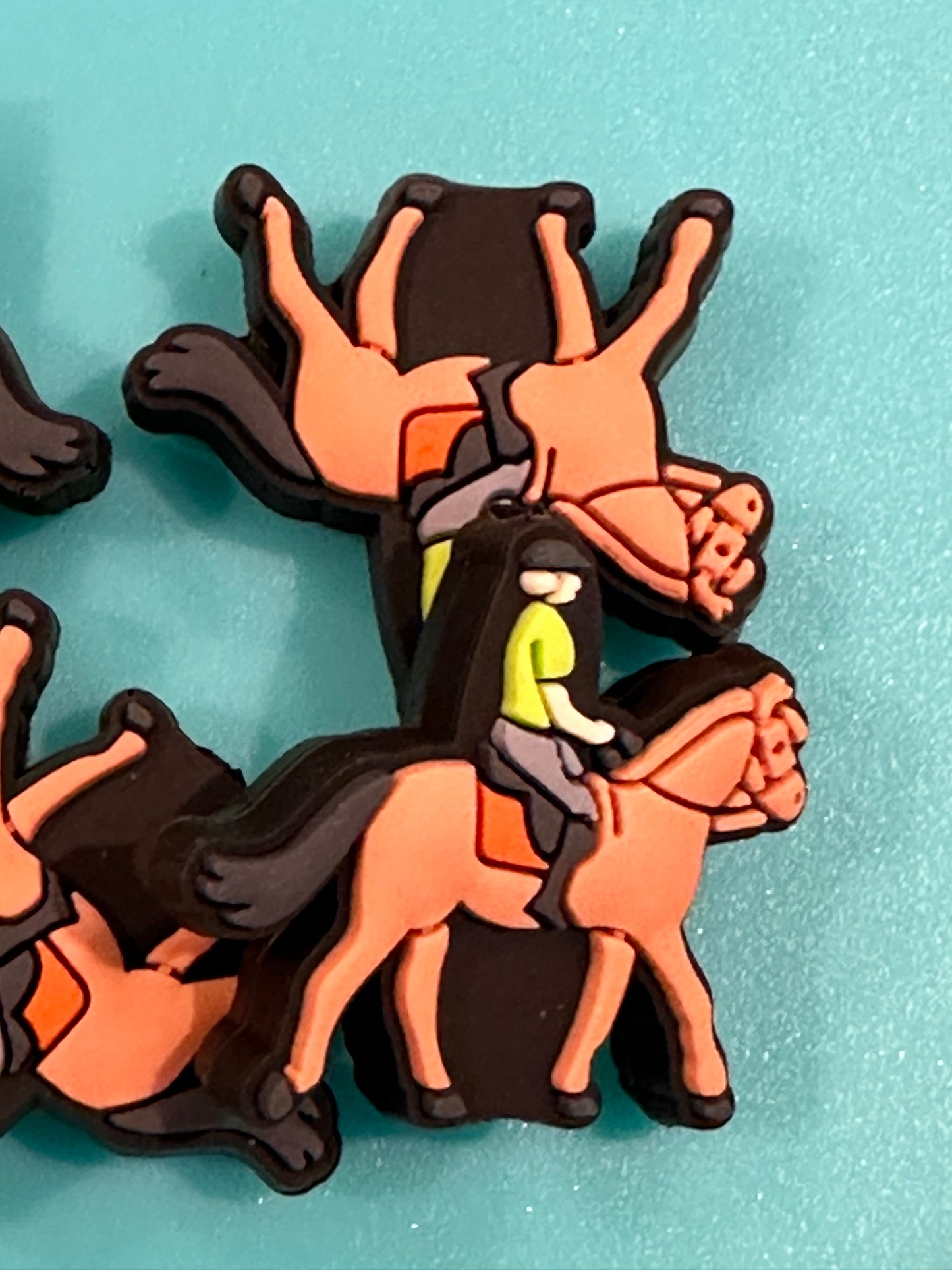 Equestrian/ horseback/ Cowboy/Focal Bead/ beadable pen/Silicone bead/ keychain bead/ horse/ dressage/hunter jumper/ English rider