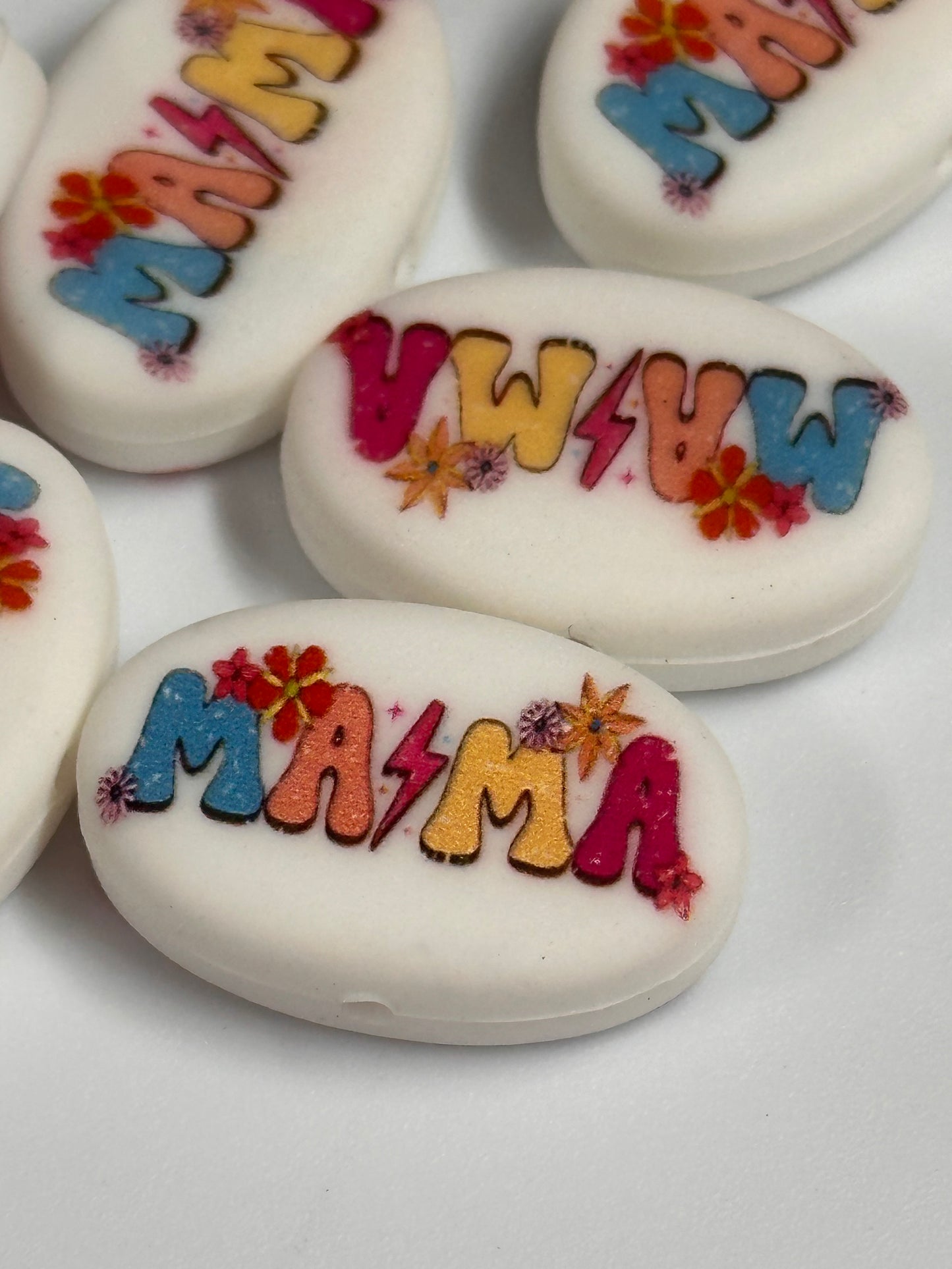 Colorful MAMA Focal Bead / lightning bolt