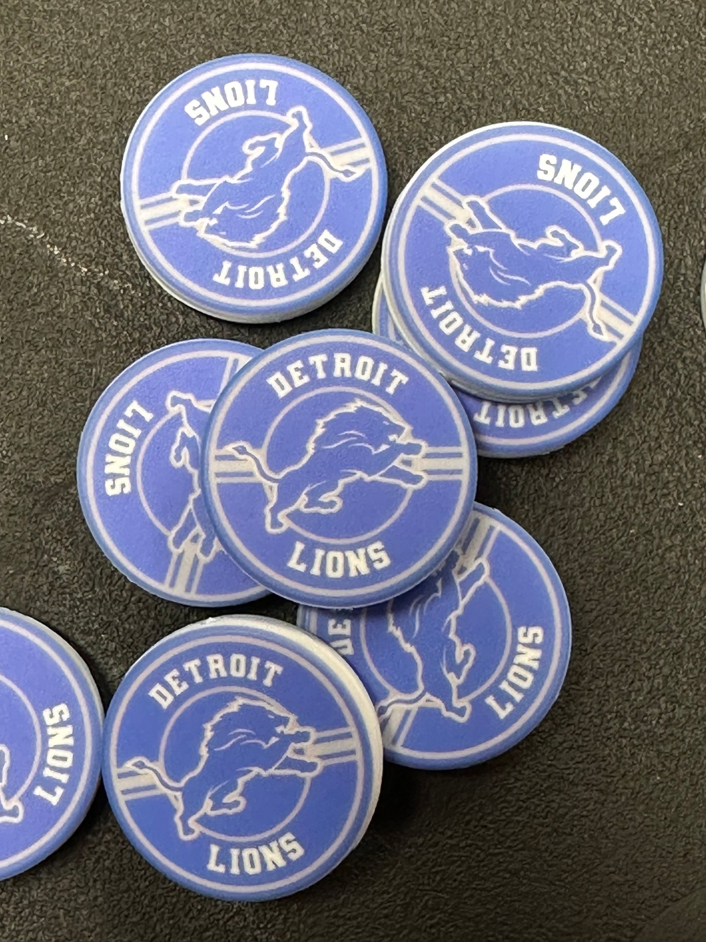 New Detroit Lions focal bead/ football/ silicone bead for DIY /Lion blue