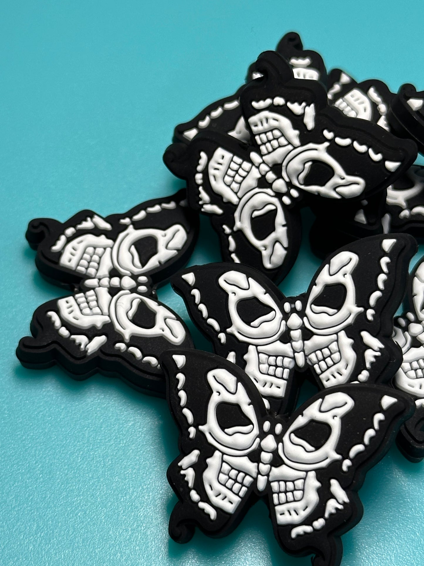 Butterfly silicone focal bead/ pen beading/skeleton