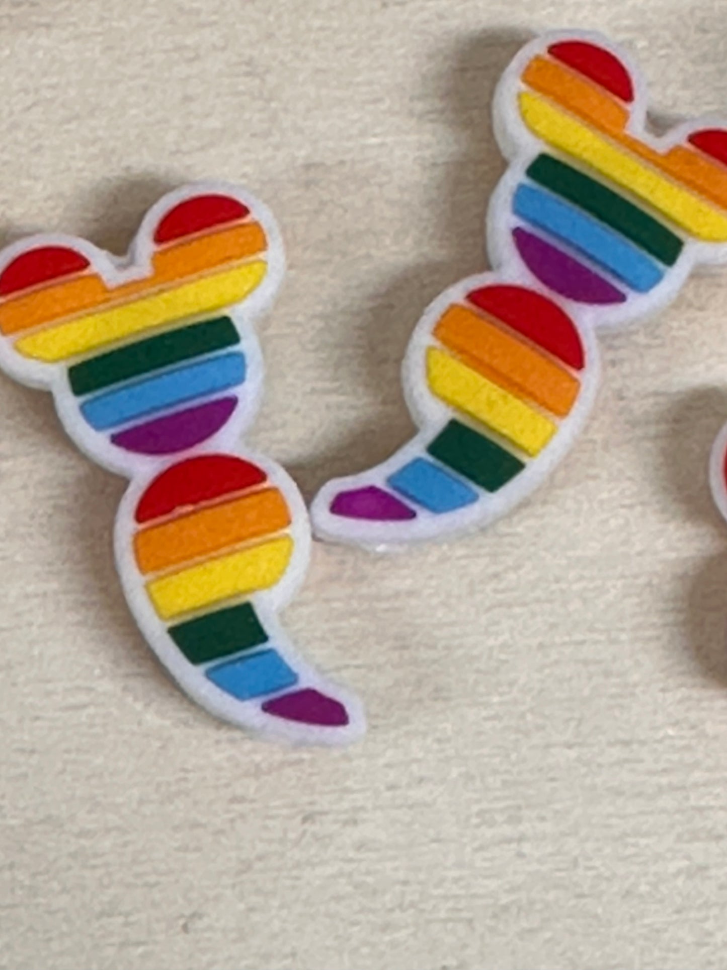 Rainbow silicone focal bead for pen beading/ DIY crafts