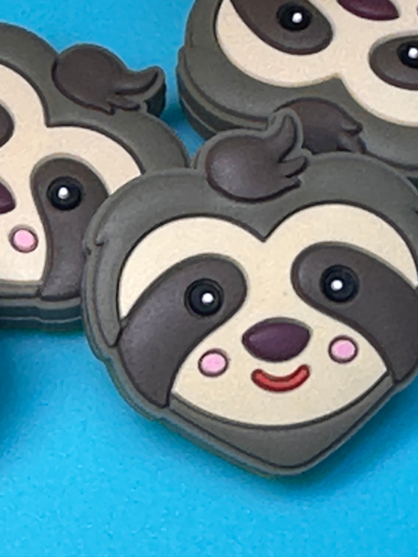 Grey sloth Focal Bead/ beadable pen/ Silicone bead/ animal/ keychain bead/ zoo / sloth #2