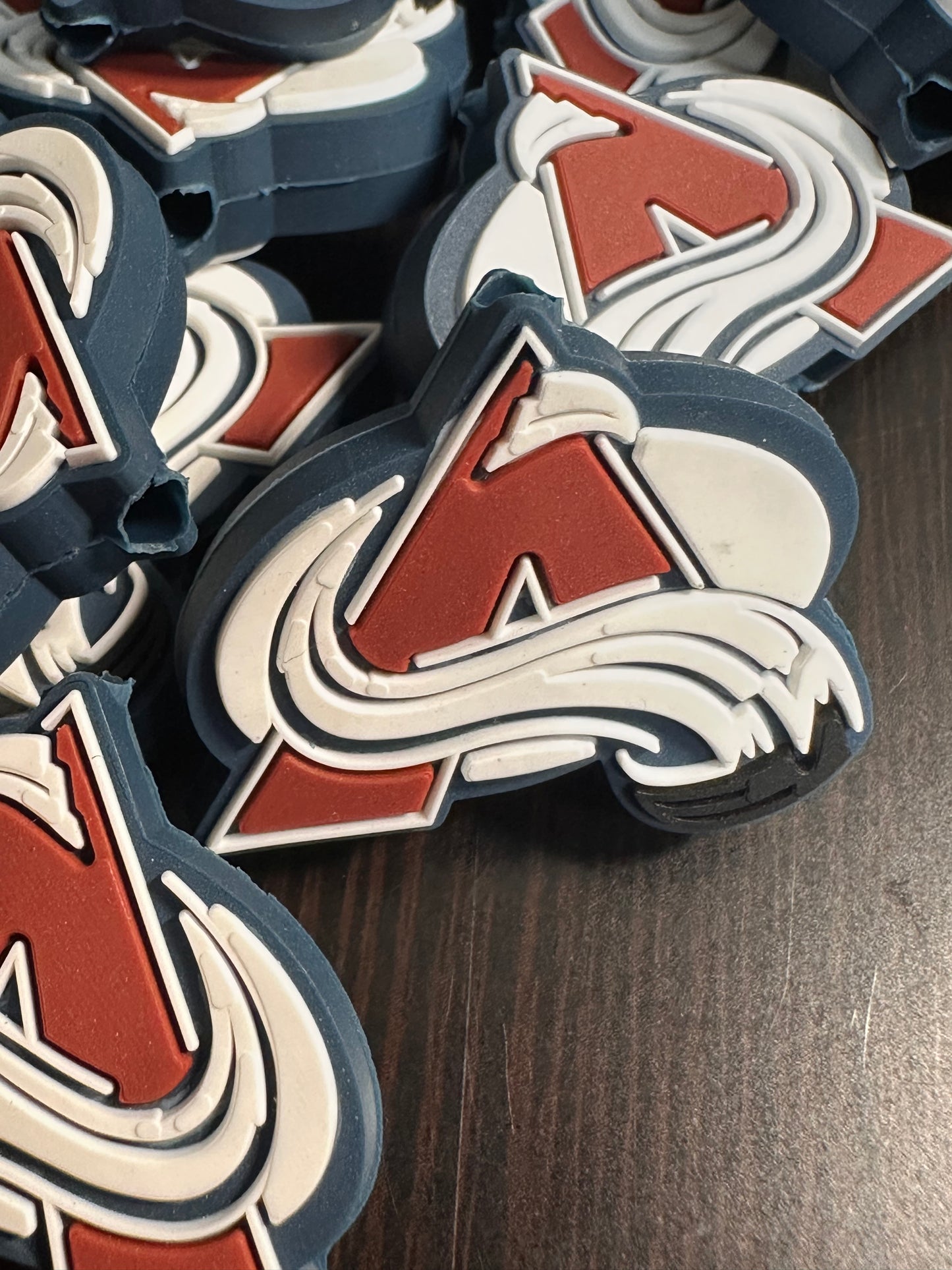 NEW Colorado Avalanche focal bead / silicone focal/ ice hockey team