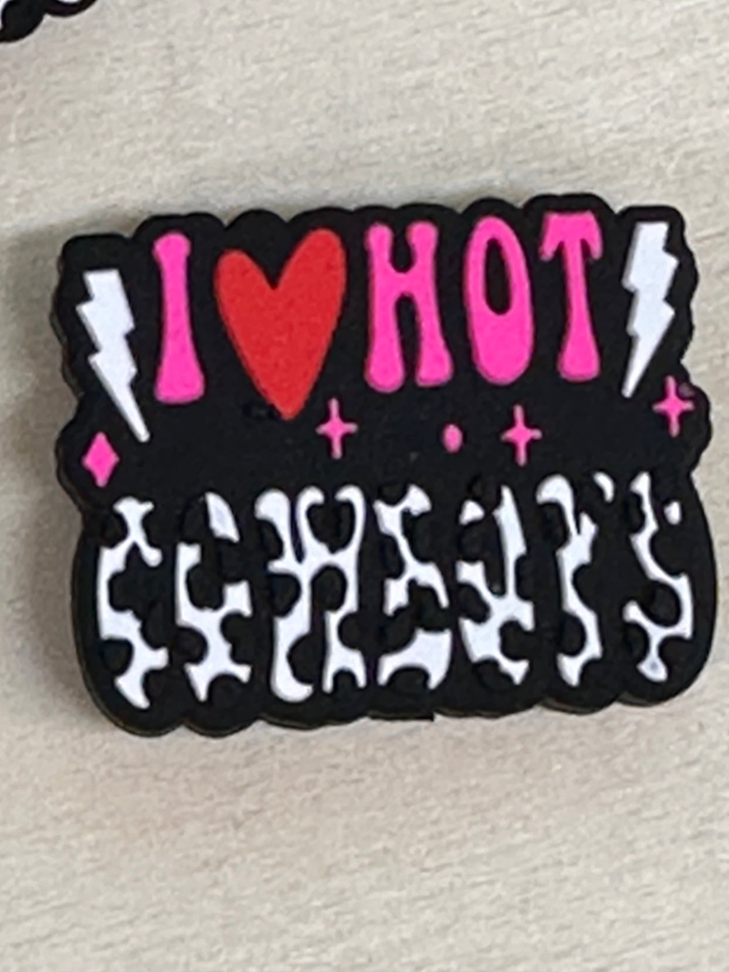 Cowboys focal bead/ silicone bead/ focal for pen beading/ DIY / cow print