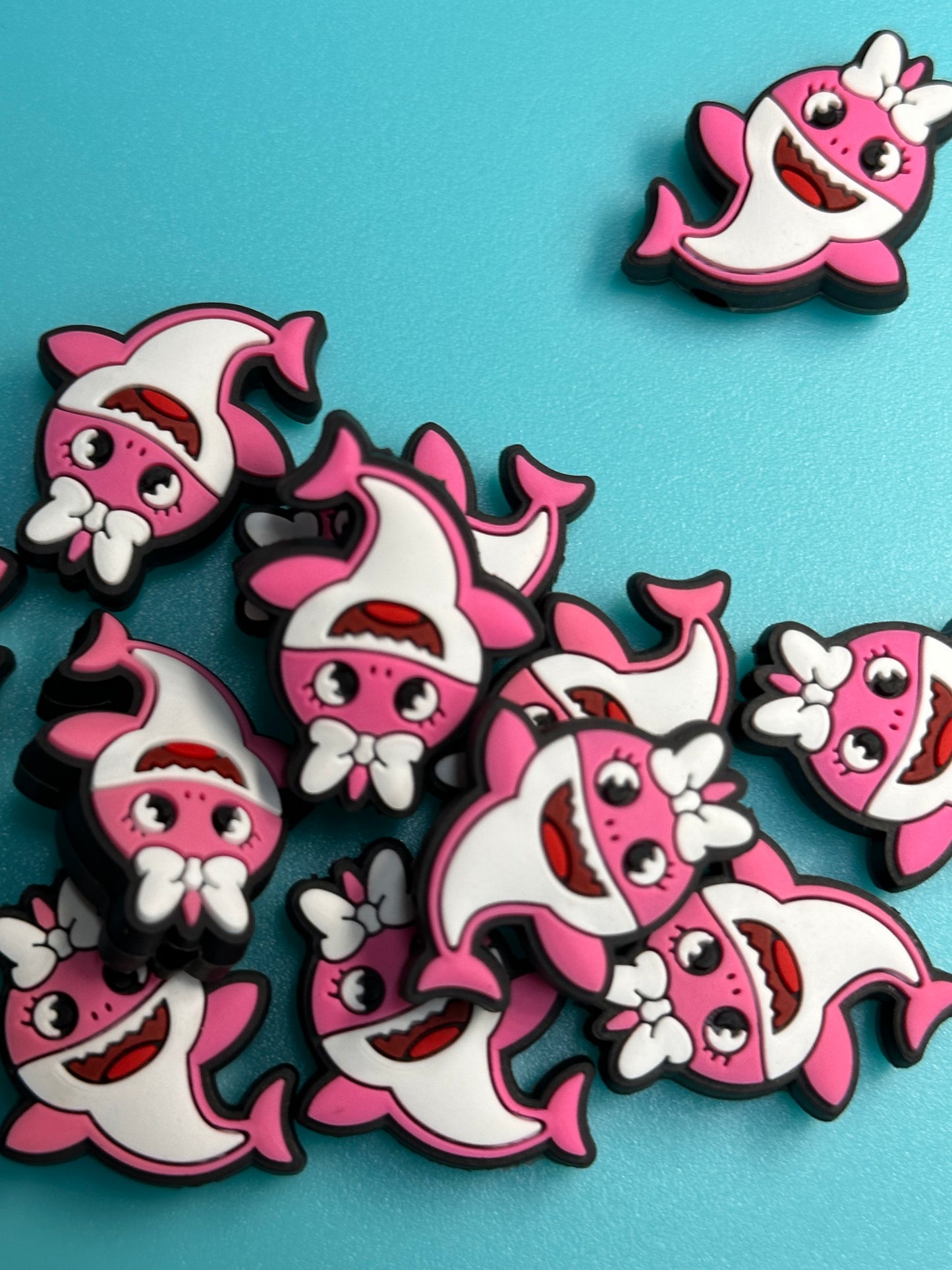 Shark Focal Bead/ Ocean/ Pink