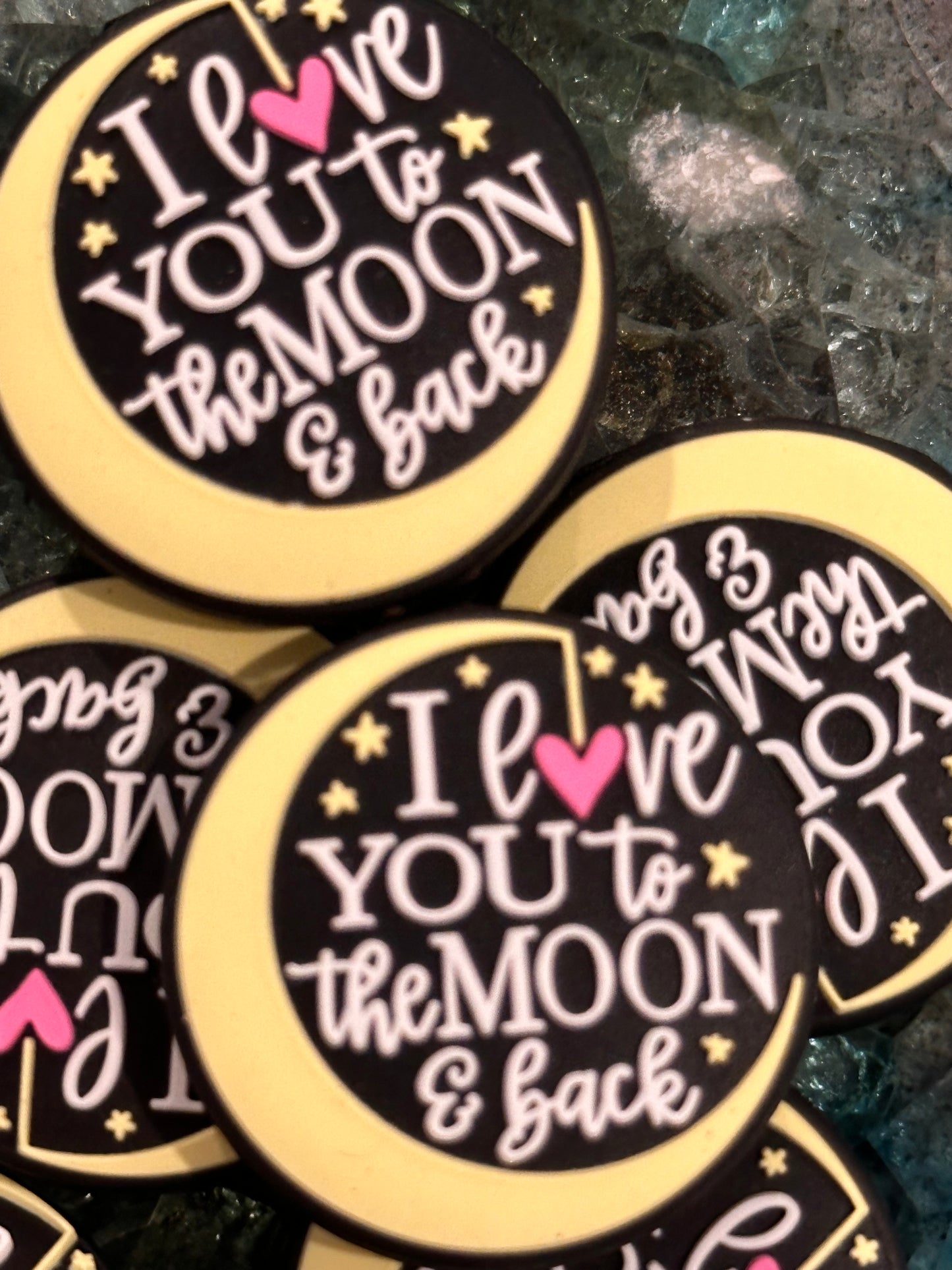 Love you to the moon Focal Bead