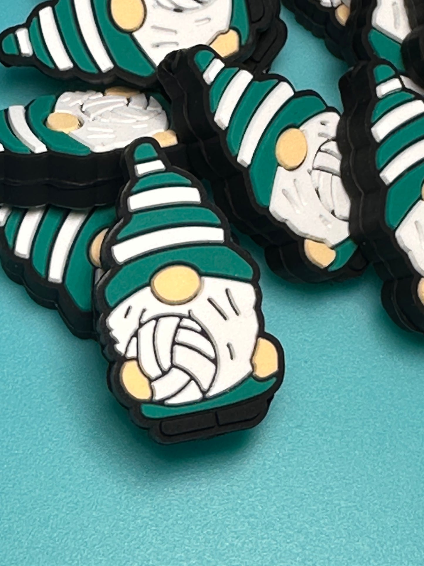 Volleyball gnome Silicone focal bead for pen beading and keychain DIY/ sports gnome