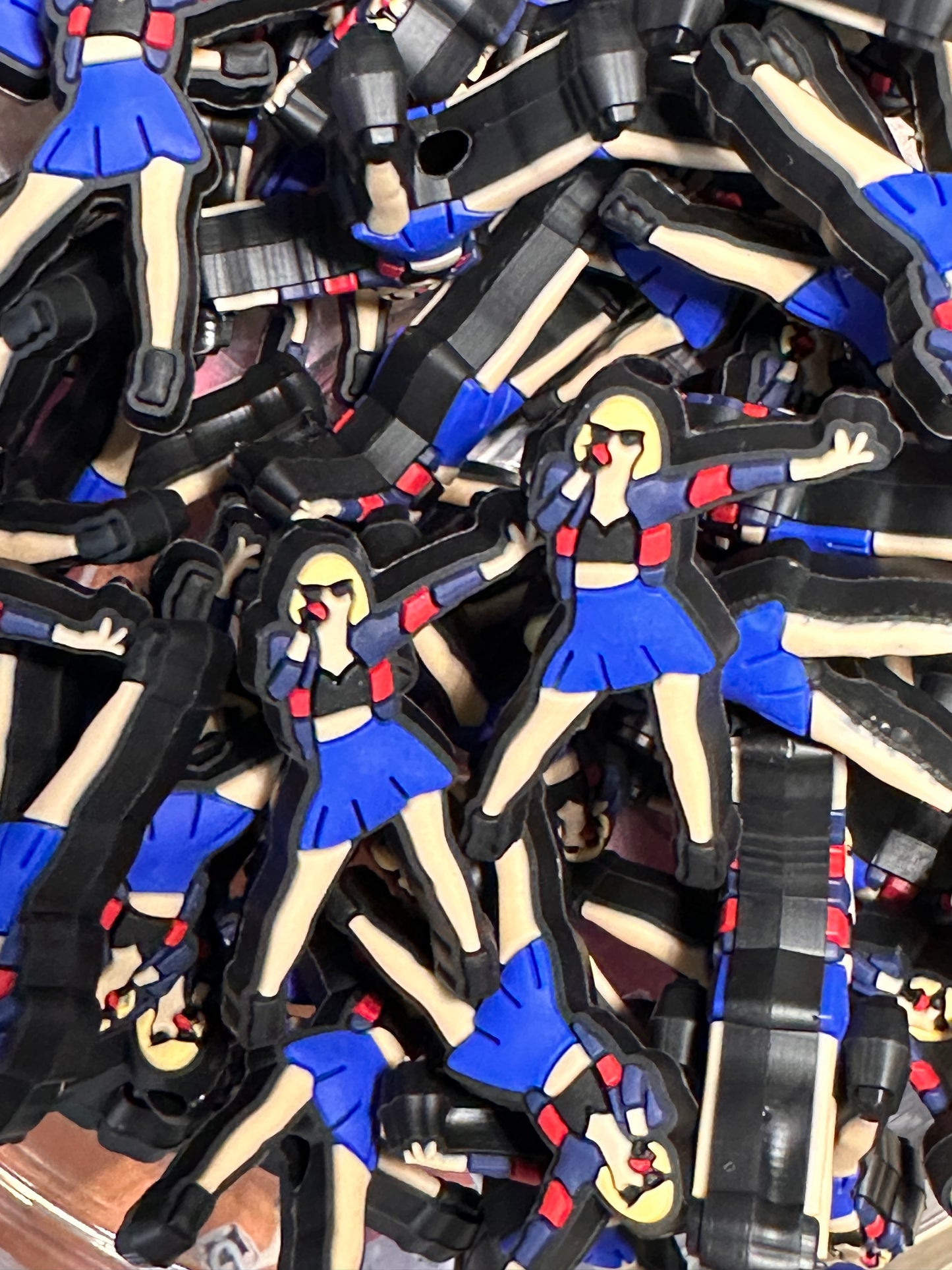 Taylor Swift focal bead / blue dress