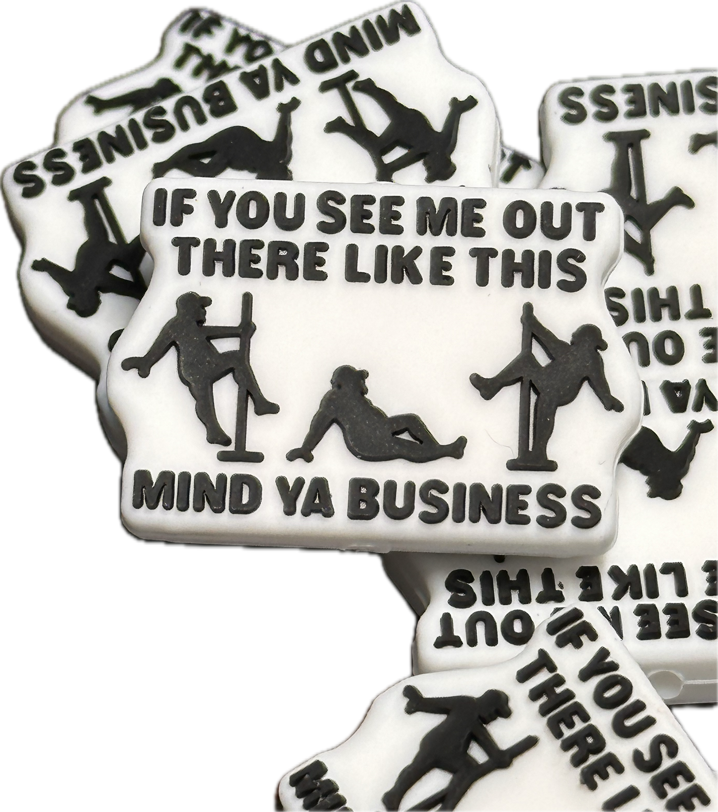 Funny silicone bead/ pen beading/ keychain bead /dancer