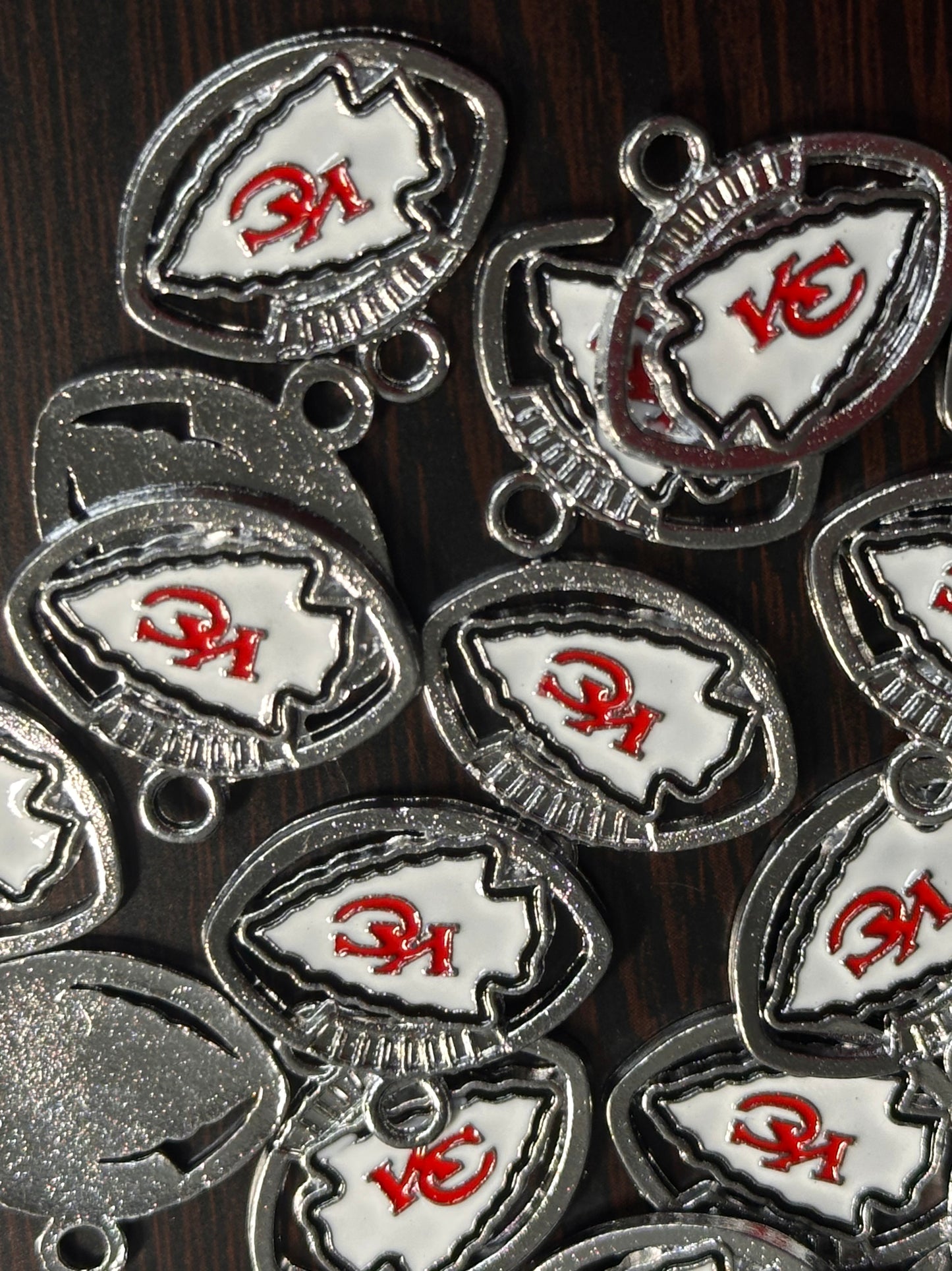 Enameled metal charms/ sports team pendant/ DIY charm bracelet/ DIY necklace