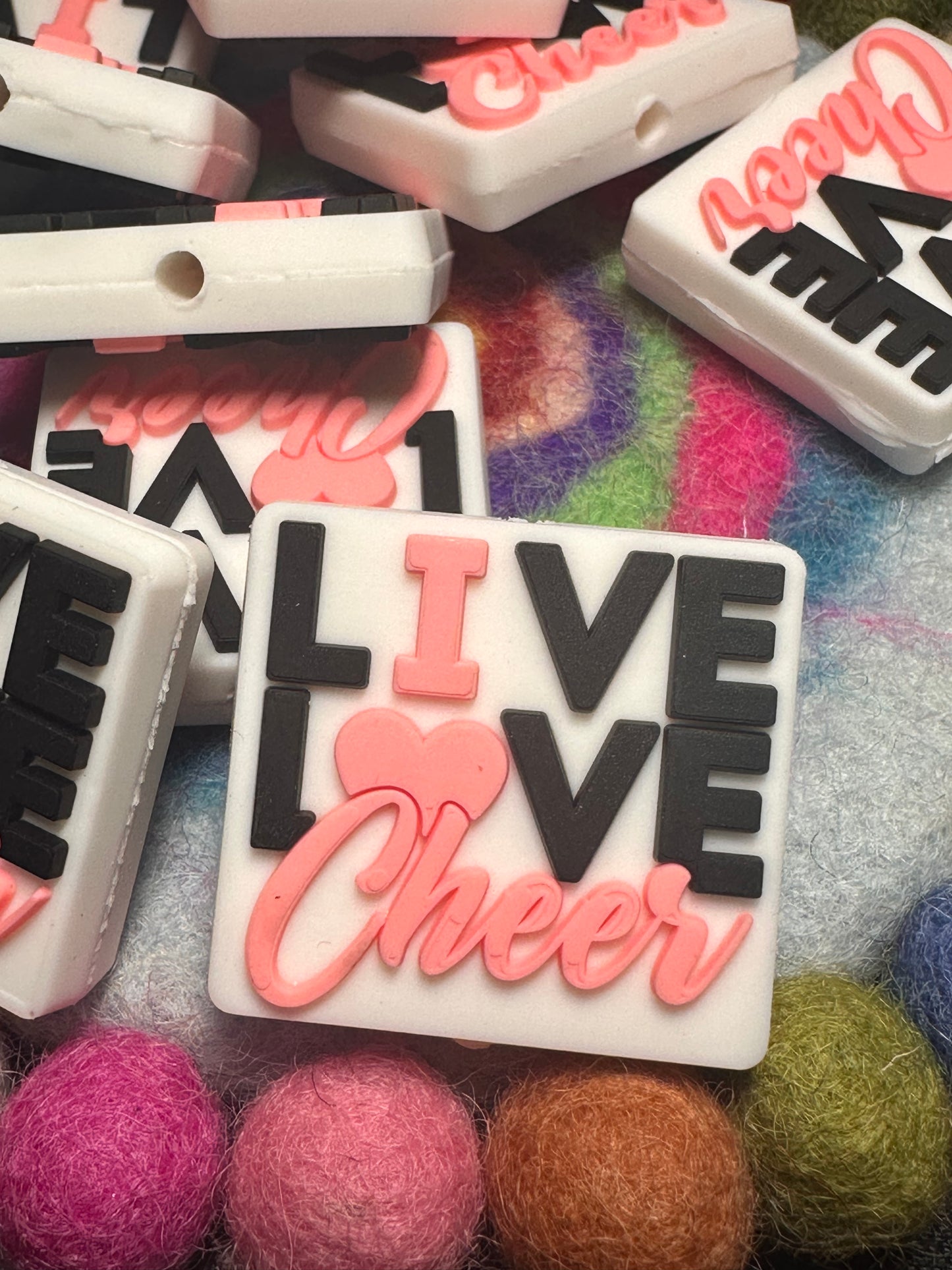 Live Love Cheer Focal Bead