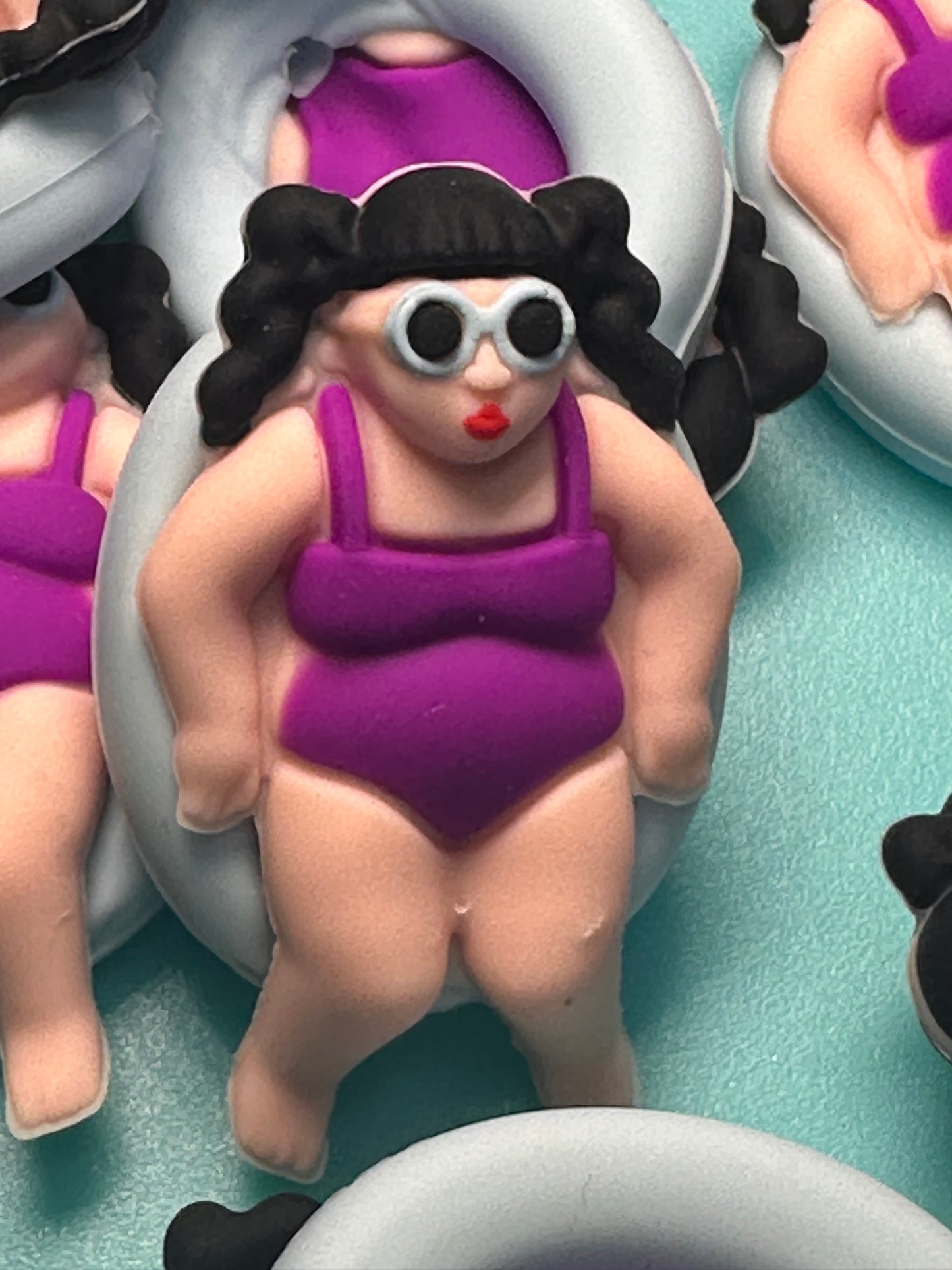 Floating Summer focal bead / beach/ swim suit/pool/ swimming