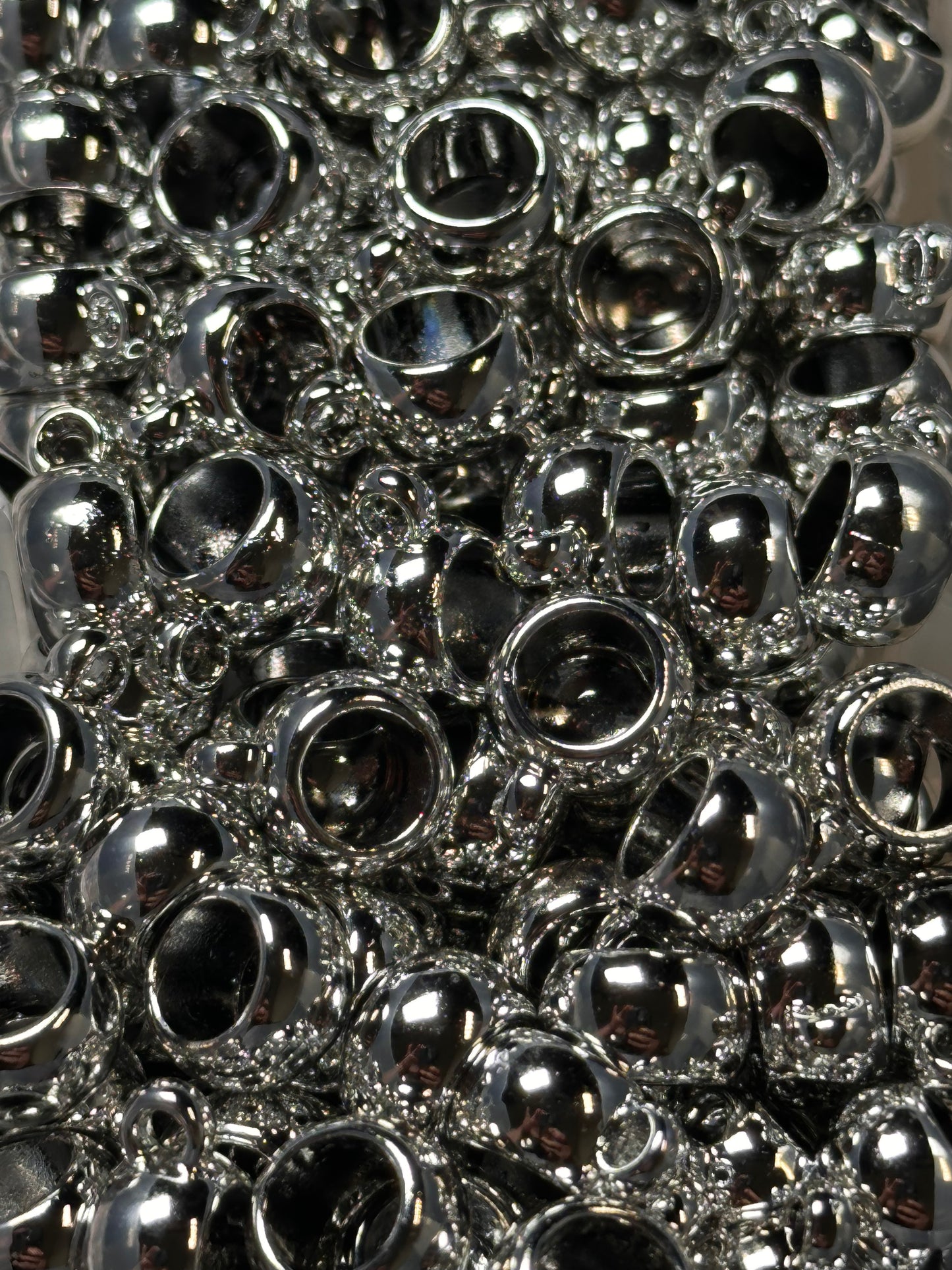 Silver tone Bail Beads/ jewelry Bead/ beadable pen beads/ keychain bead/bead/12mm/used for dangle charms
