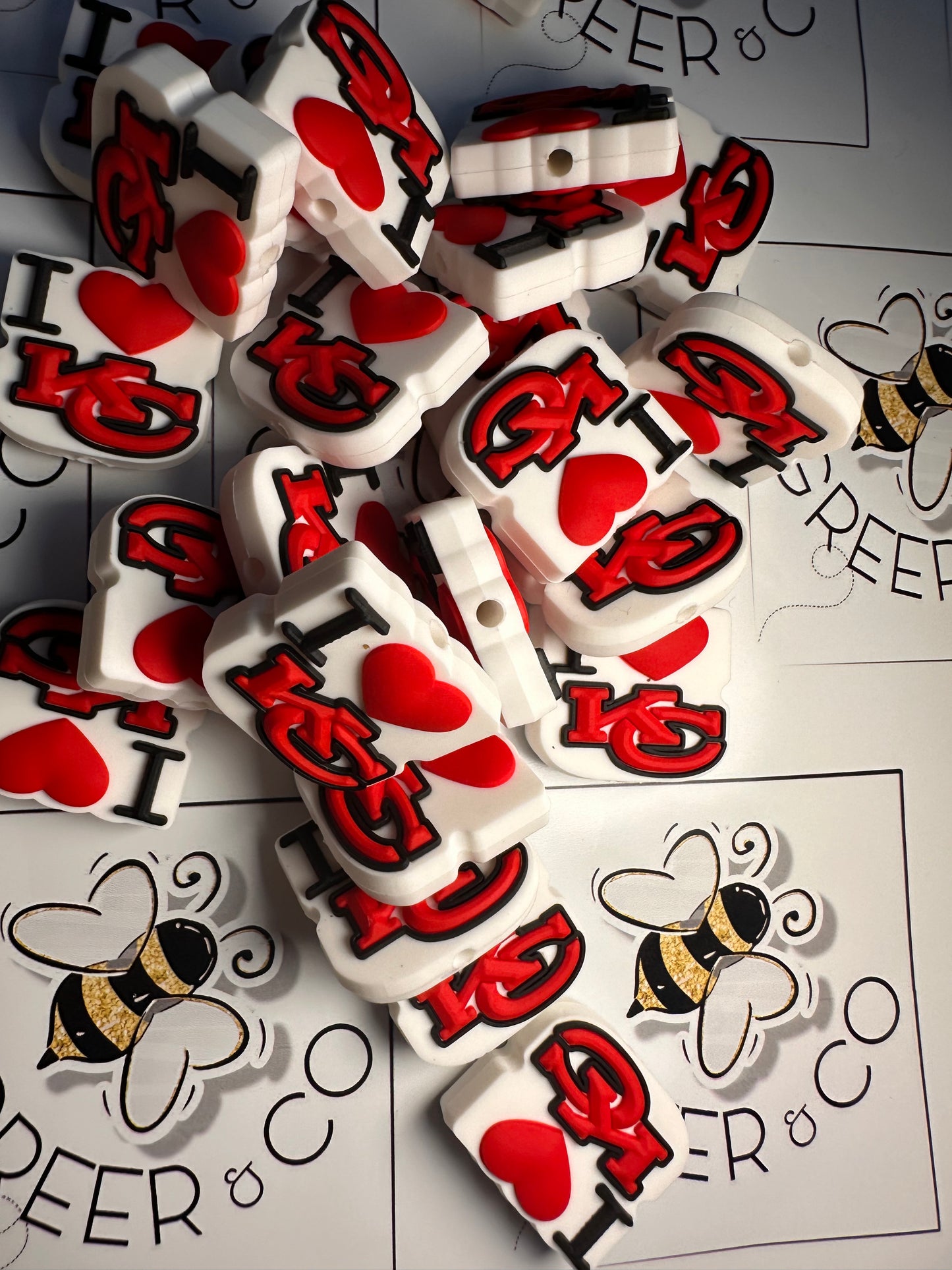 Sports football focal bead