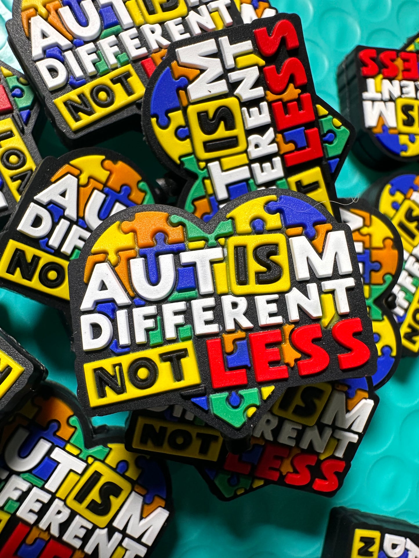 Autism Awareness Puzzle Focal Beads/ beadable pen/ Silicone bead/ keychain bead/ style #3