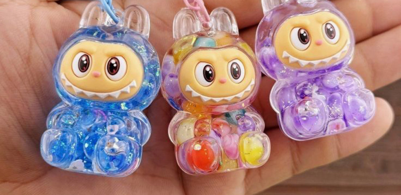 Labubu quicksand pendants for DIY/ Monster keychain, bag charms, purse charms and other DIY/