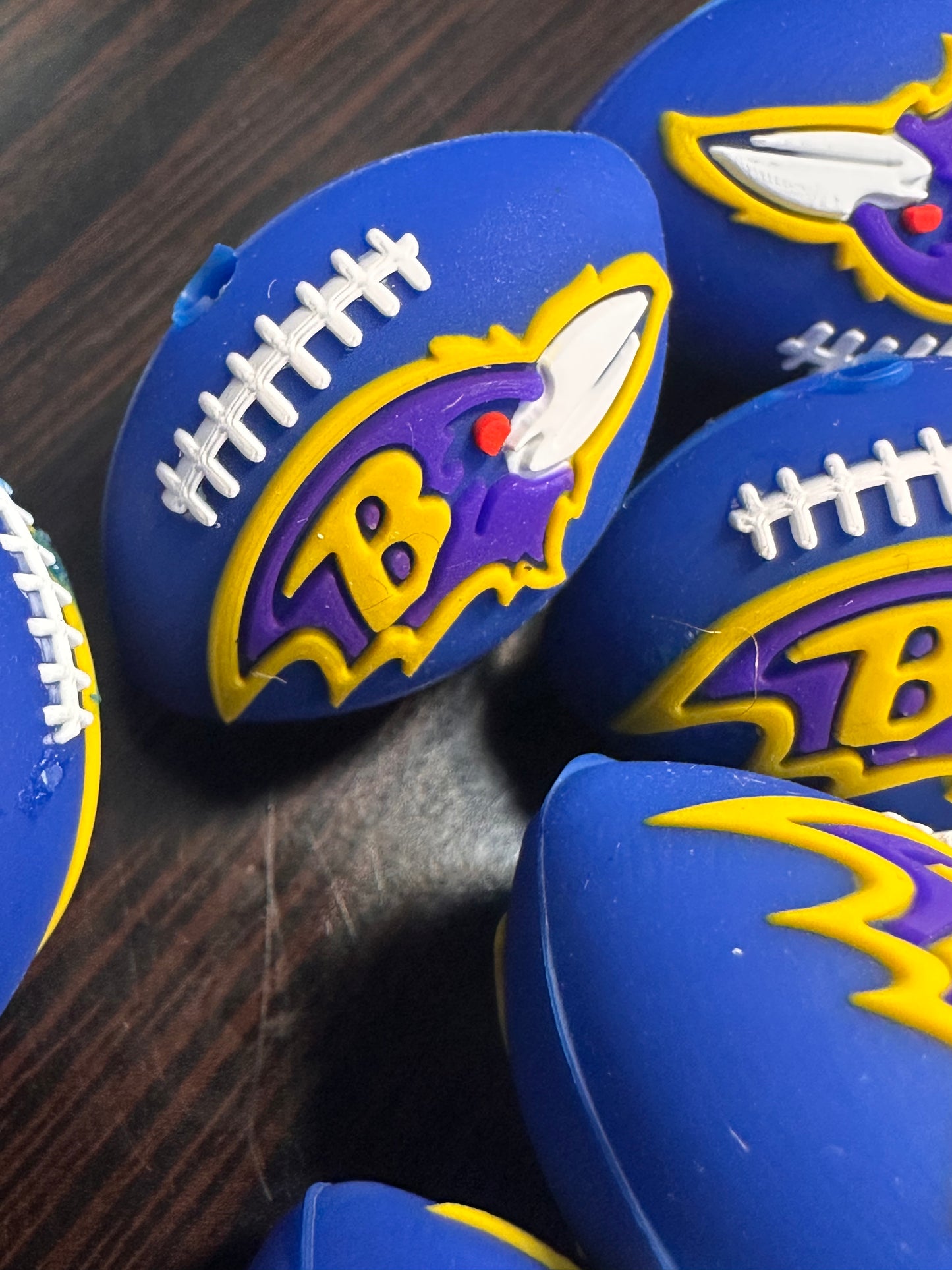 3D Baltimore Ravens Football team focal bead / football