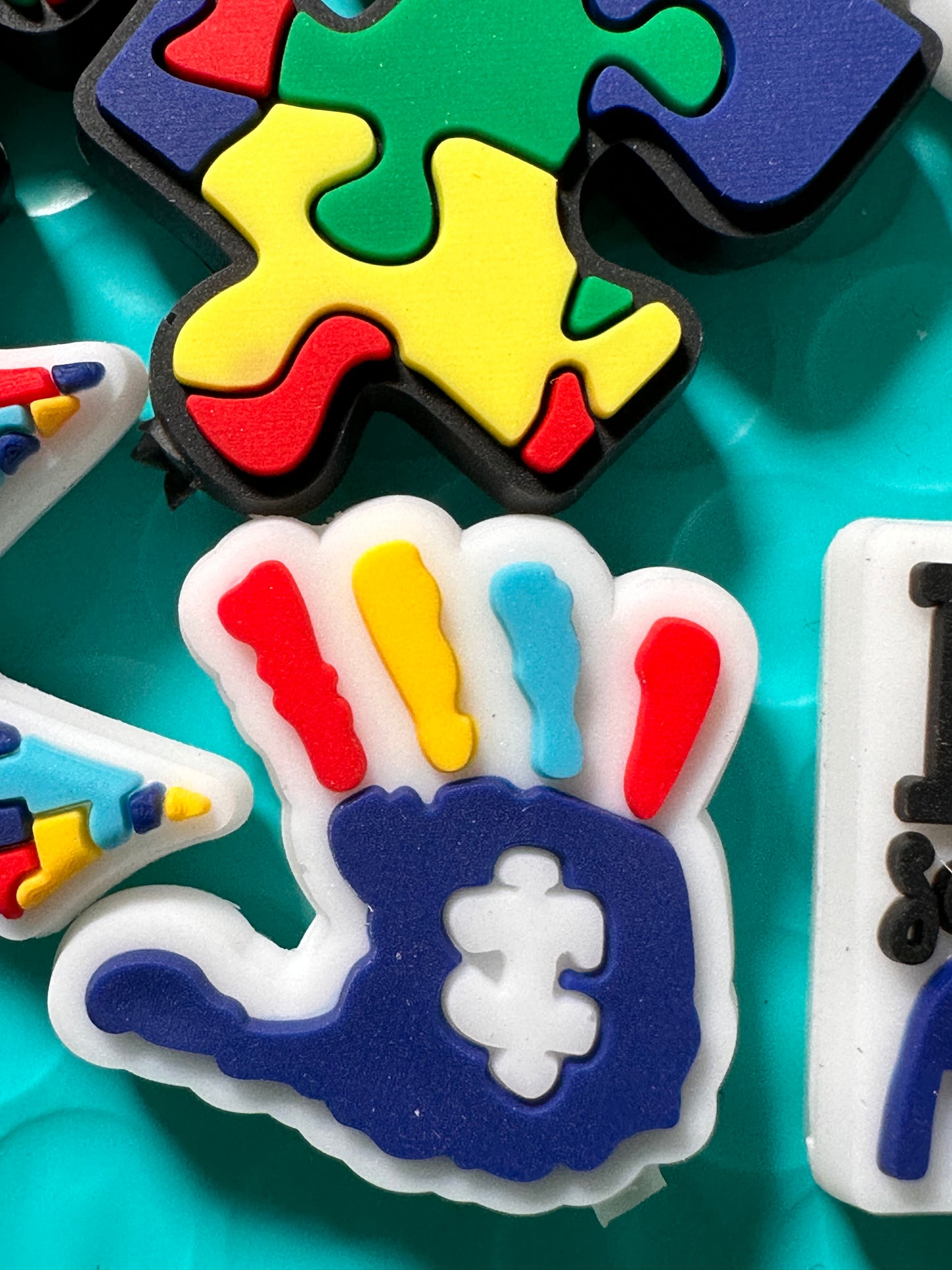 Autism Awareness Puzzle Focal Beads/ beadable pen/ Silicone bead/ keychain bead/ many designs