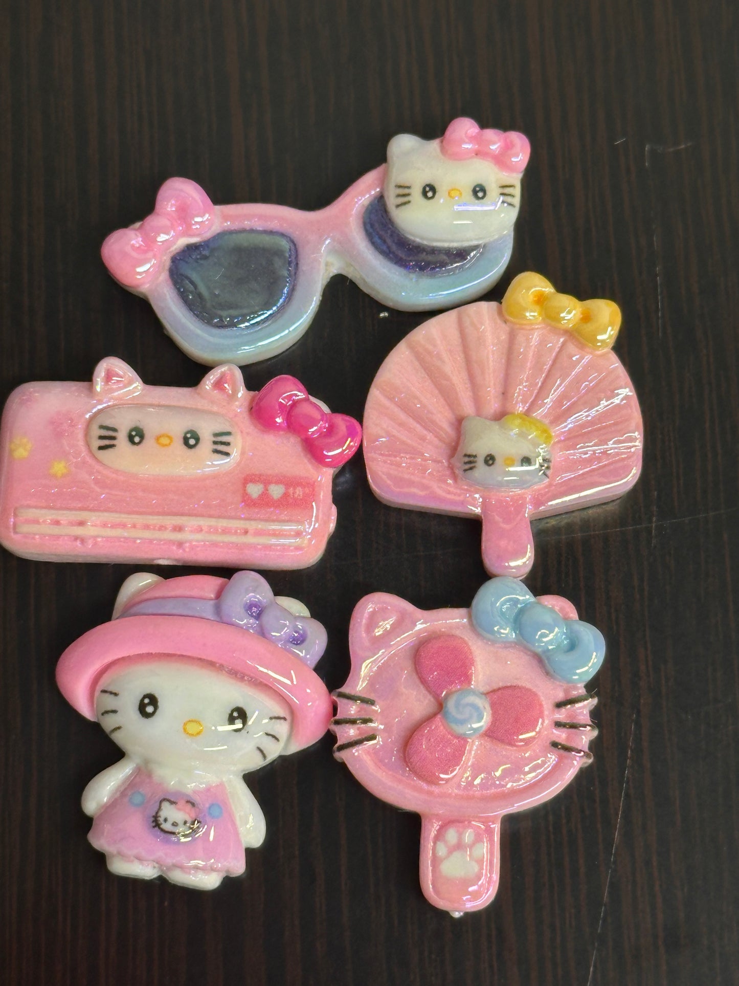 HK Cat acrylic beads/ Ten (10) beads included assorted colors/pen beading beads / keychain beads/ DIY/