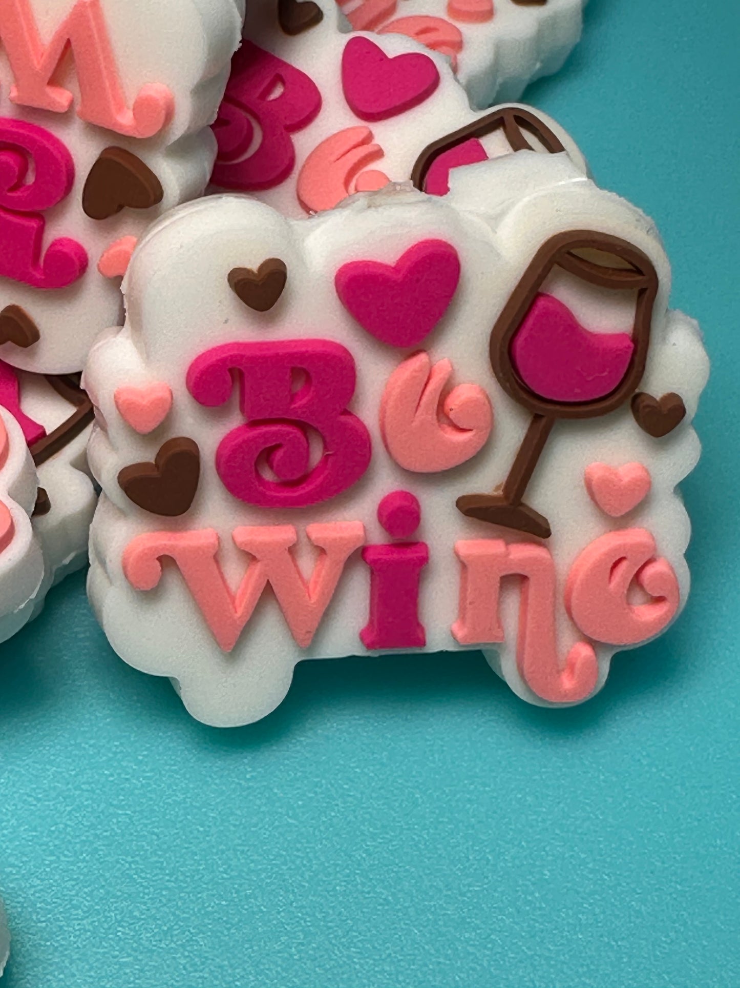Be wine focal bead/ xoxo/ love/ Valentines Day/ be mine