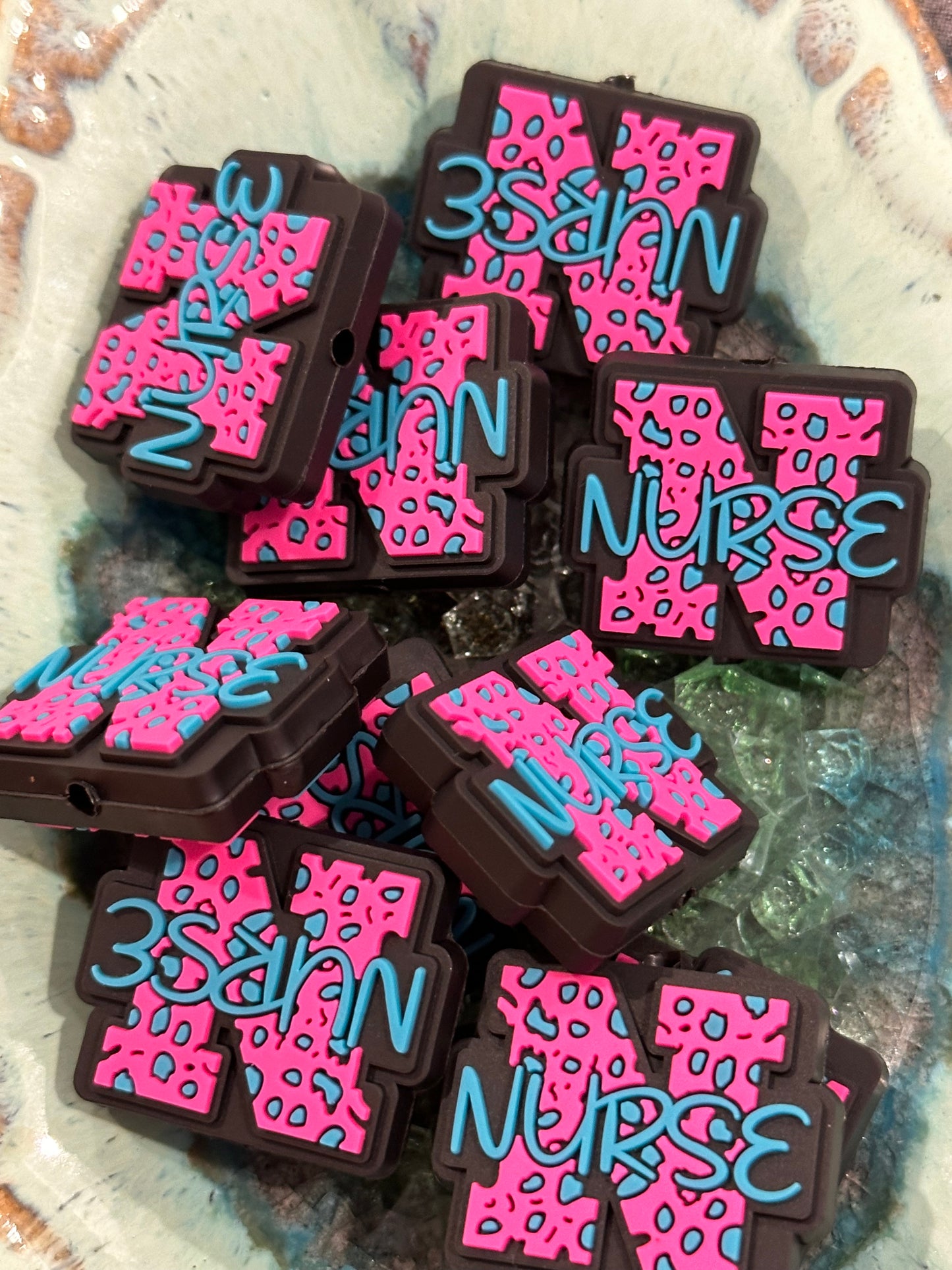 Nurse silicone focal bead