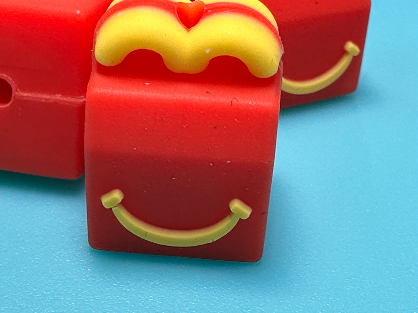 3D happy pack silicone focal bead/ red box meal