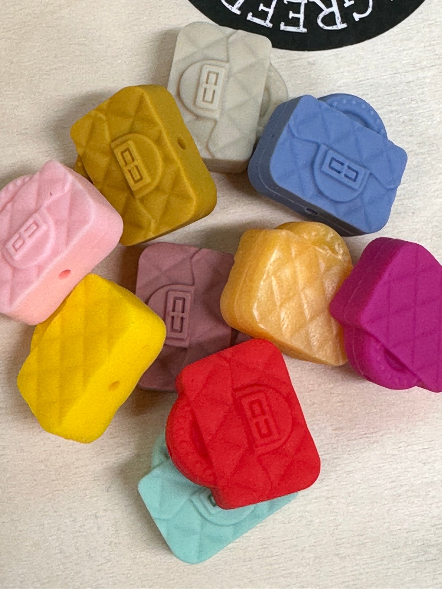 Purse Handbag silicone bead/ focal bead/