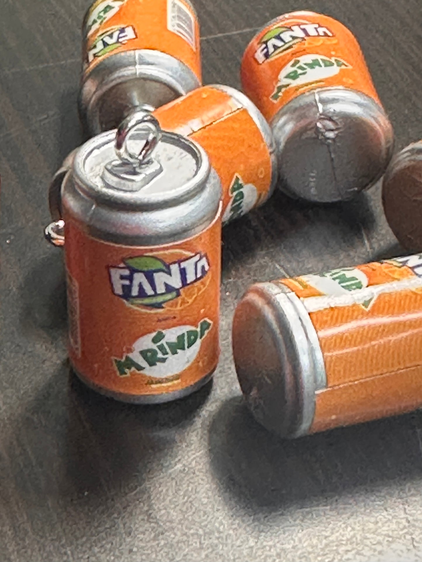 Beverage Orange Soda Pop drink can charm/acrylic beer/ pendant/ DIY charm bracelet/ DIY necklace