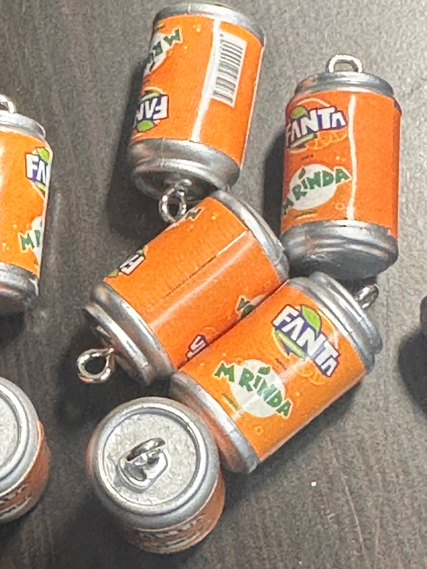 Beverage Orange Soda Pop drink can charm/acrylic beer/ pendant/ DIY charm bracelet/ DIY necklace