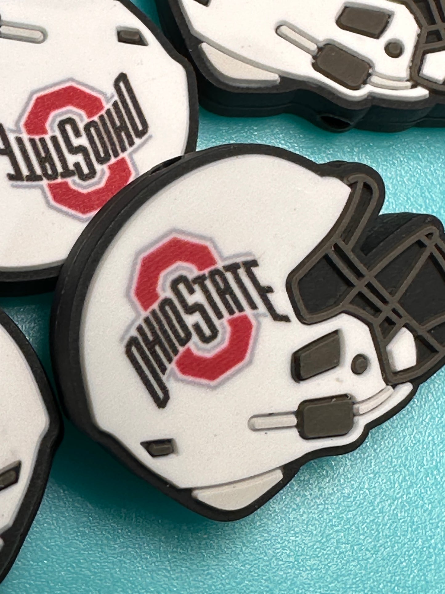Ohio focal beads/ NFL / Focal Bead/ beadable pen/ Silicone bead/ keychain bead / Football/ helmet/