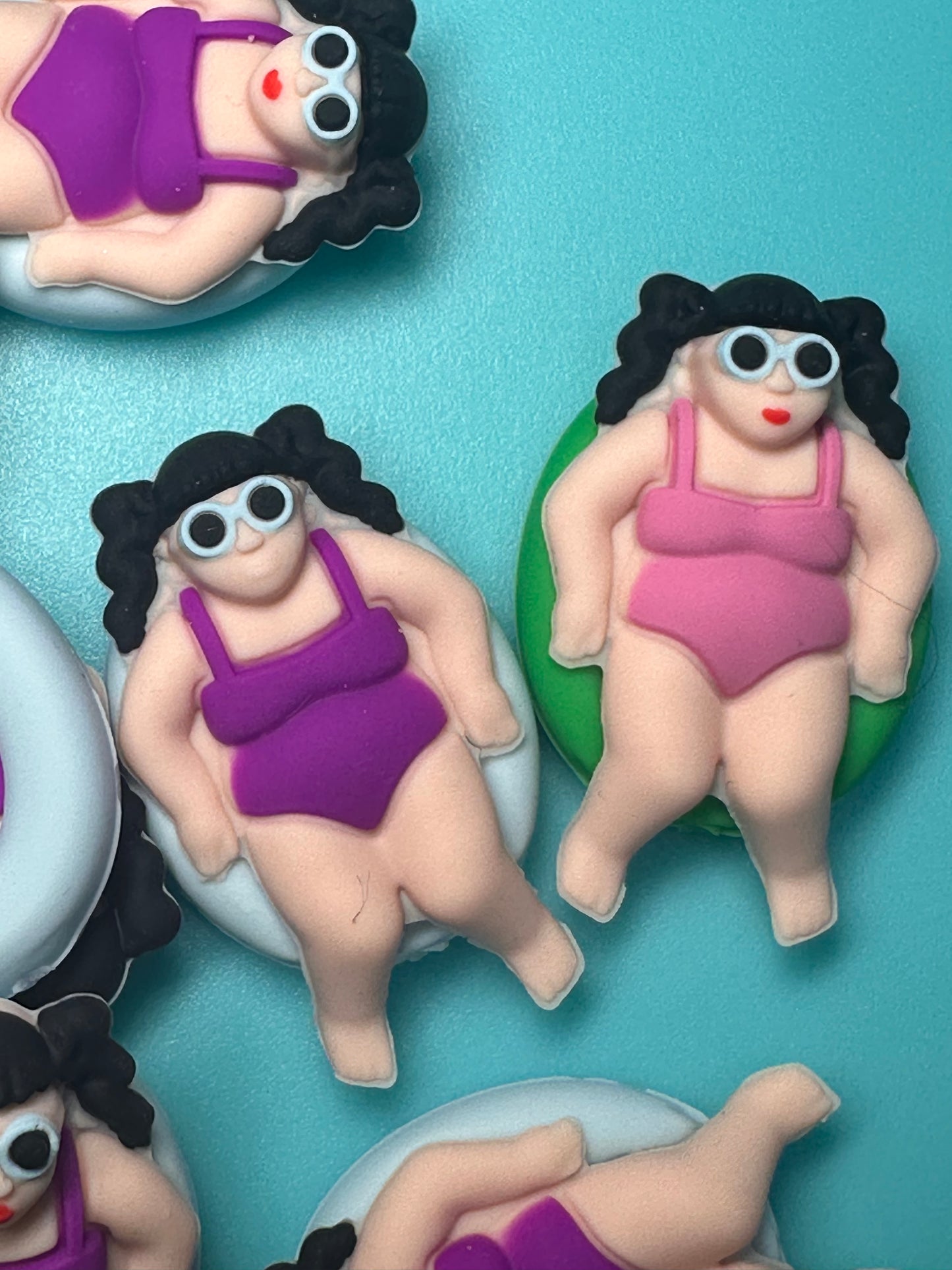Floating Summer focal bead / beach/ swim suit/pool/ swimming