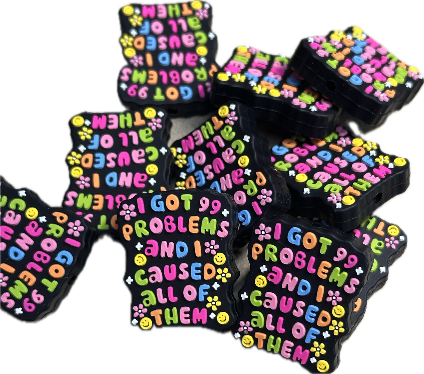 99 Problems focal bead/ silicone bead for pen beading/