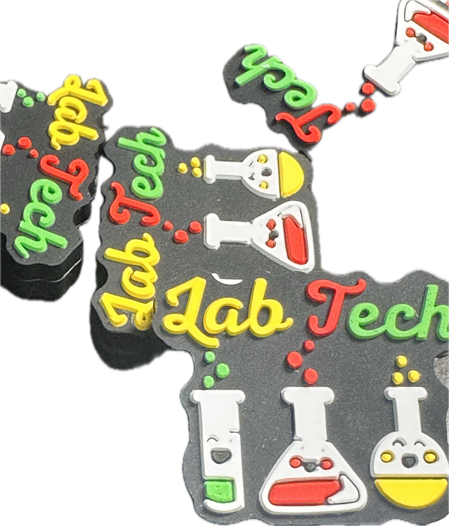 Lab Tech Focal Bead/ beadable pen/ Silicone bead/ keychain bead/ scientific/scientist