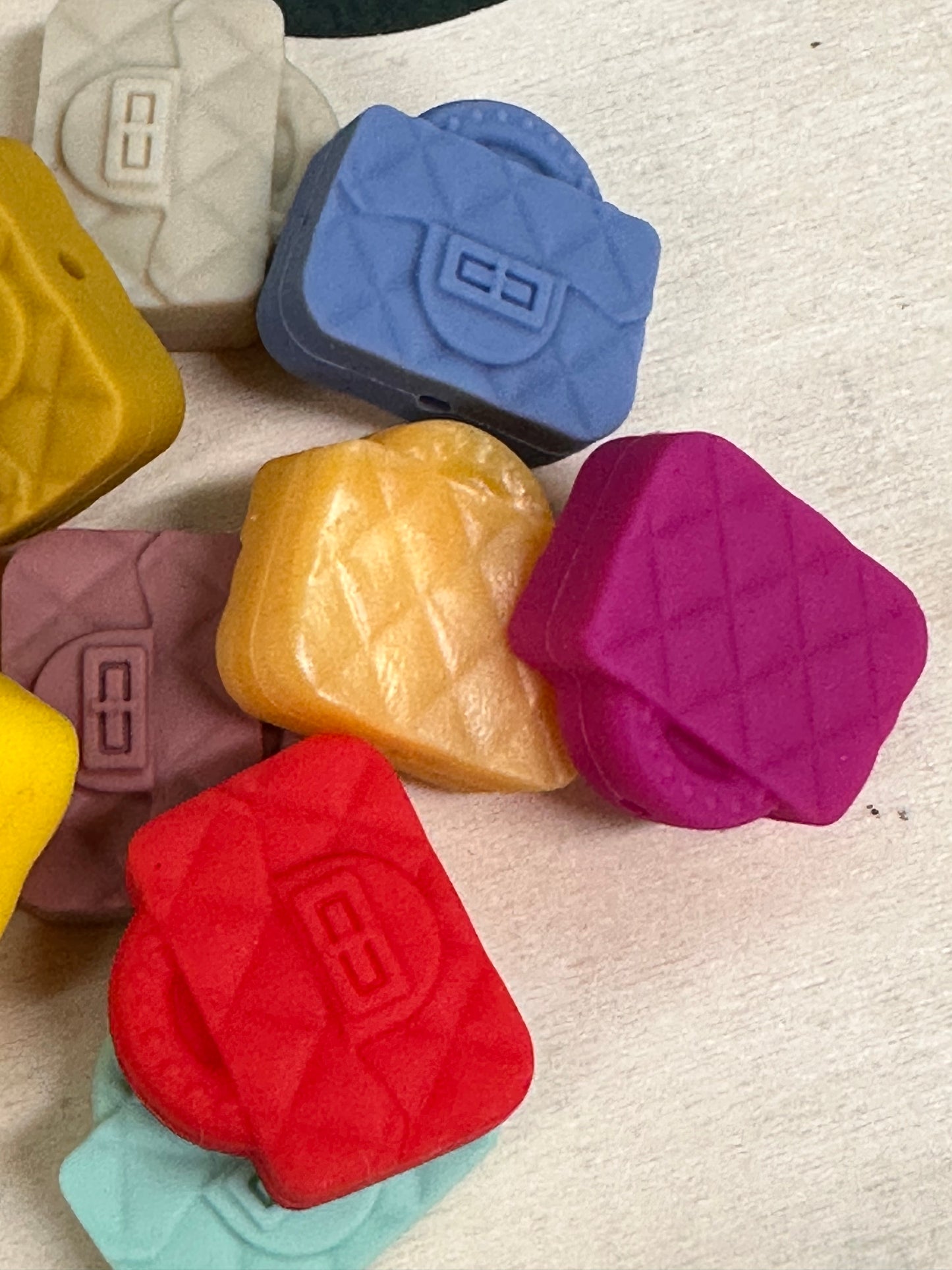 Purse Handbag silicone bead/ focal bead/