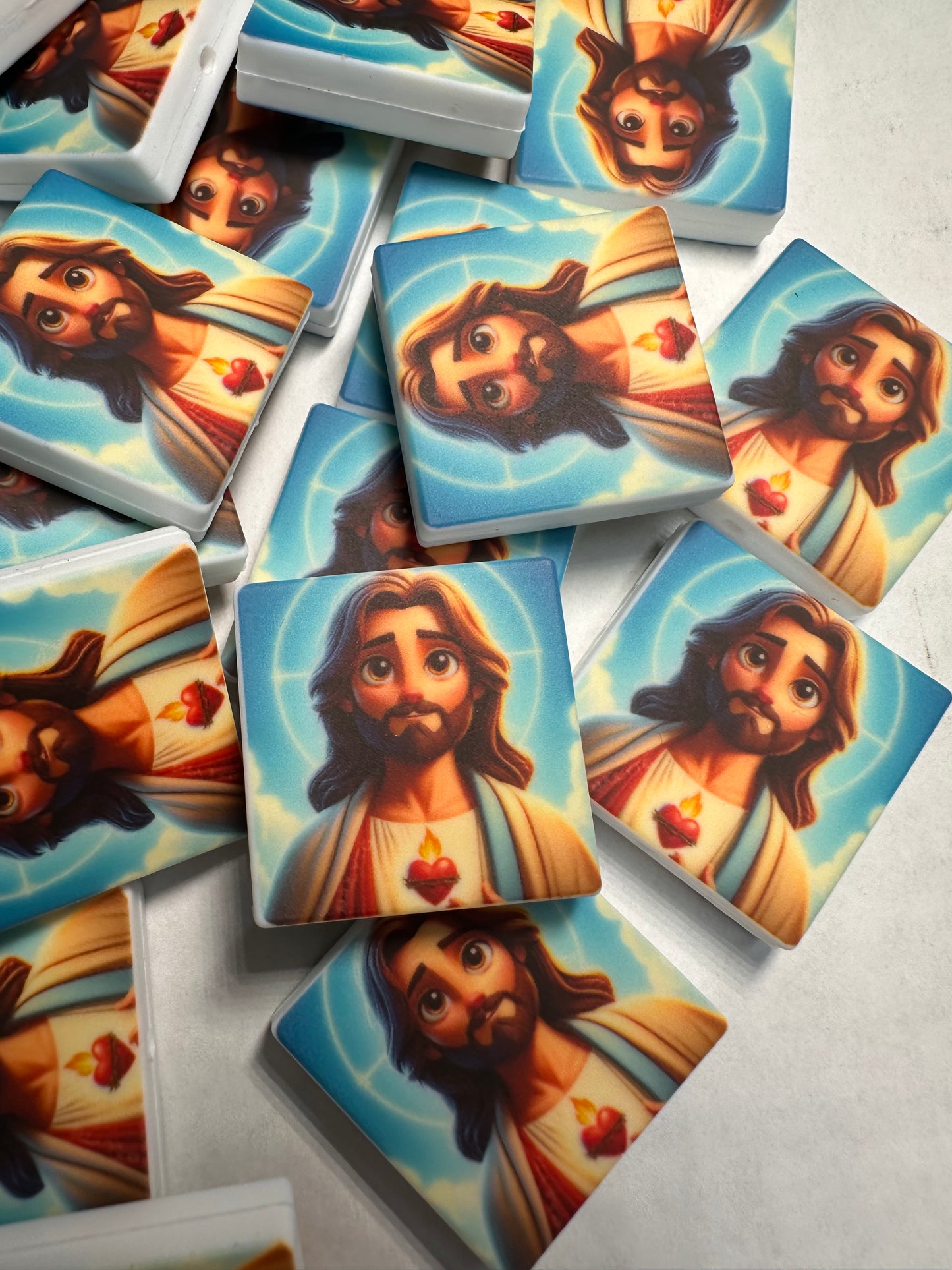 Jesus face/God/ Focal Bead/ beadable pen/ Silicone bead/ keychain bead/Faith/Jesus