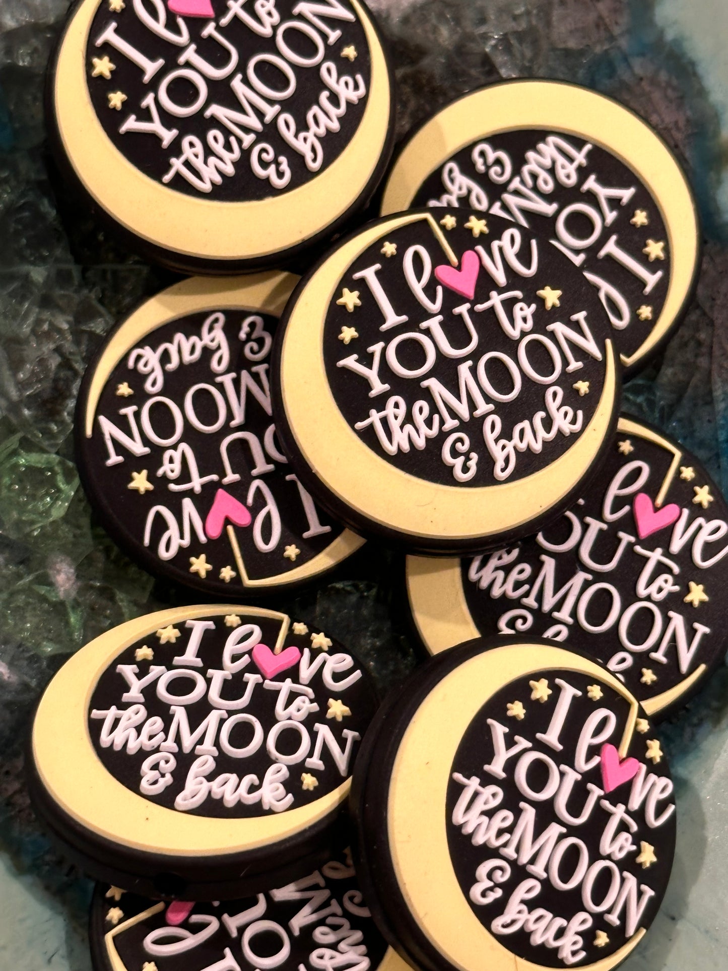 Love you to the moon Focal Bead