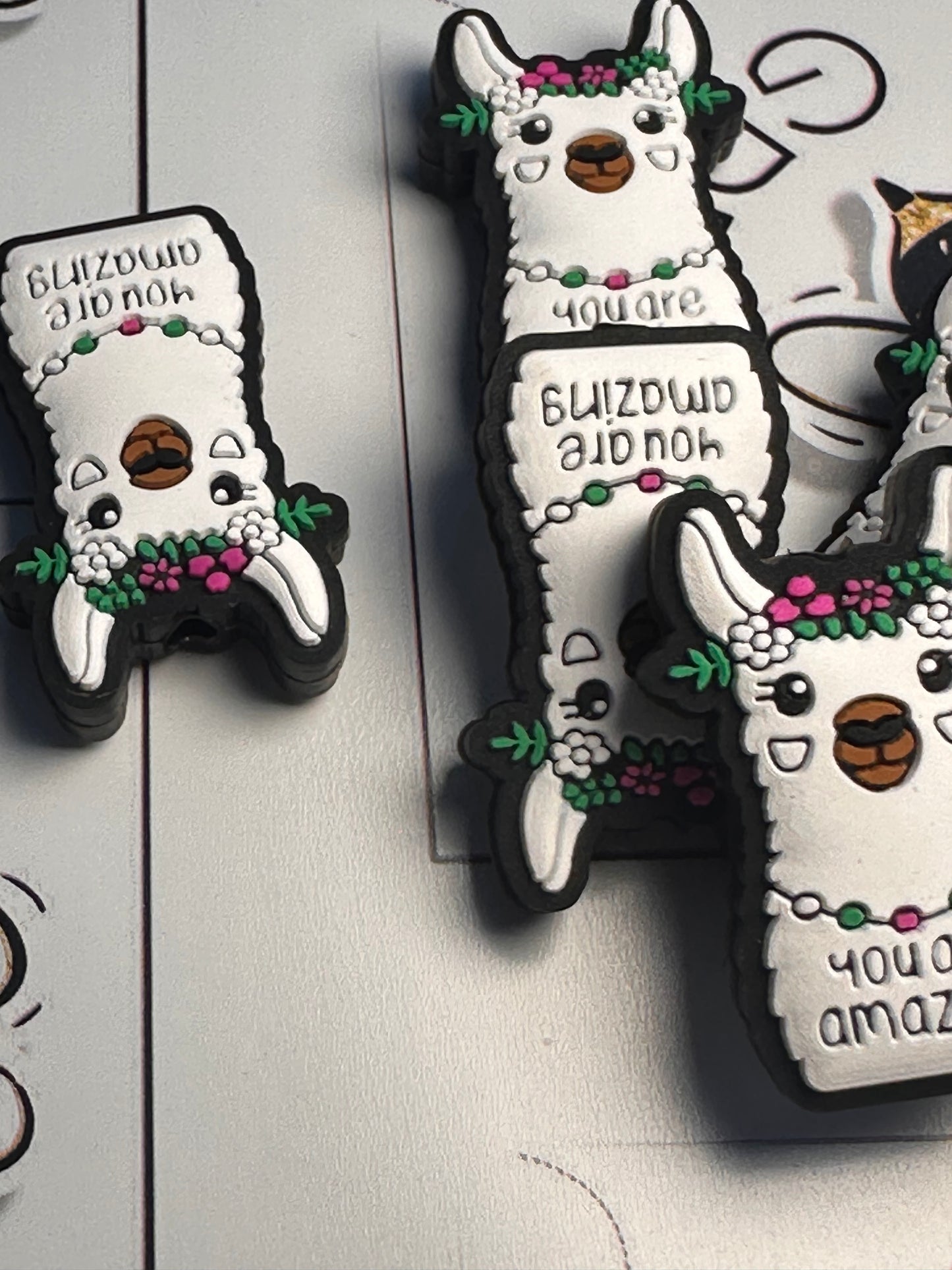 llama Focal Bead/ beadable pen/ Silicone bead/ keychain bead/