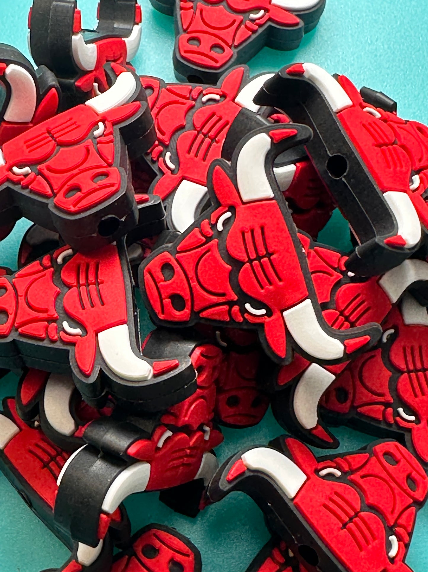 Chicago Bulls basketball focal bead