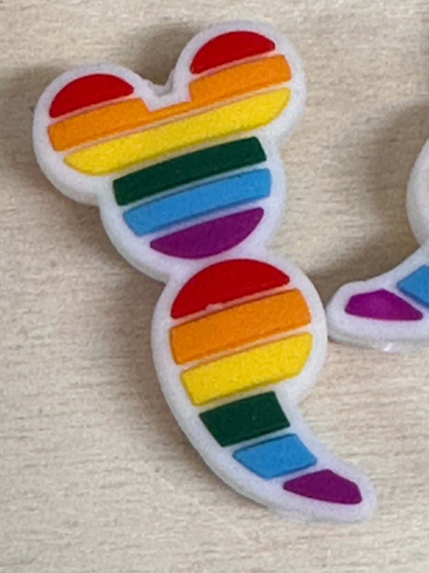 Rainbow silicone focal bead for pen beading/ DIY crafts