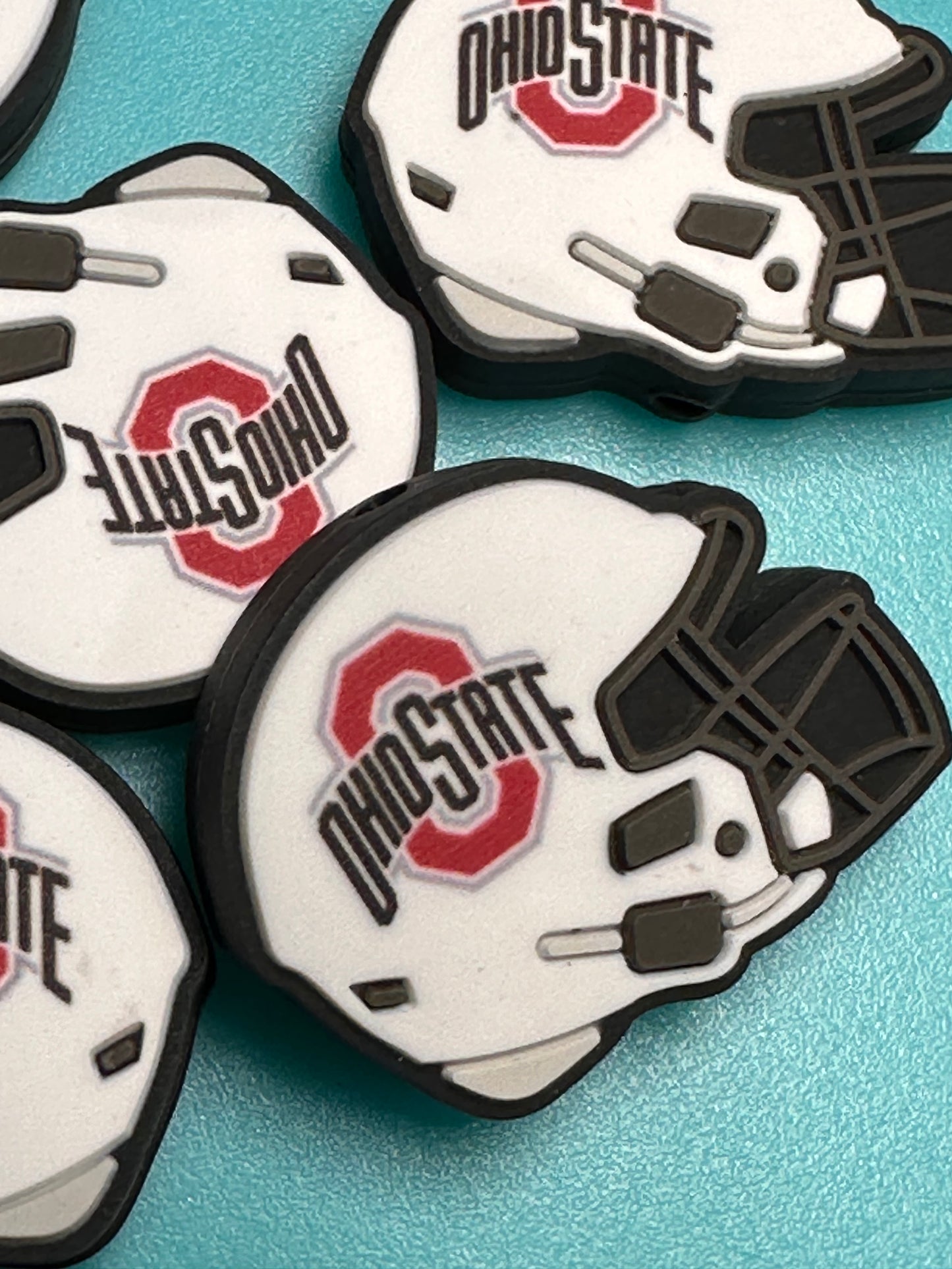 Ohio focal beads/ NFL / Focal Bead/ beadable pen/ Silicone bead/ keychain bead / Football/ helmet/