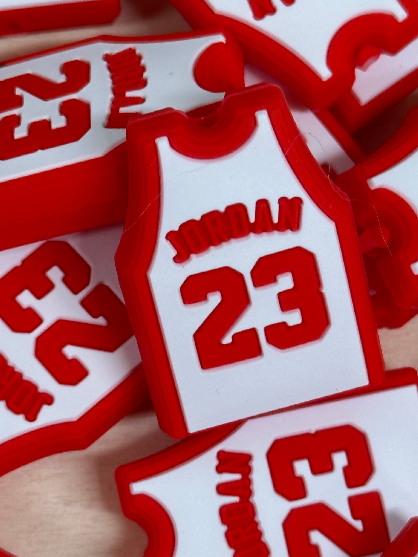 23 Jersey focal bead/ silicone bead/ pen beading/ DIY/ basketball
