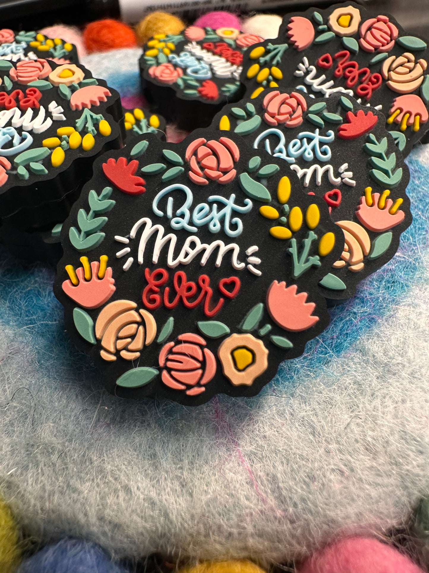 Best mom ever/ Mommy/ mama Focal Bead/ for beadable pen/ Silicone bead/keychain bead/ Mothers Day/ Blessed mama/ mom