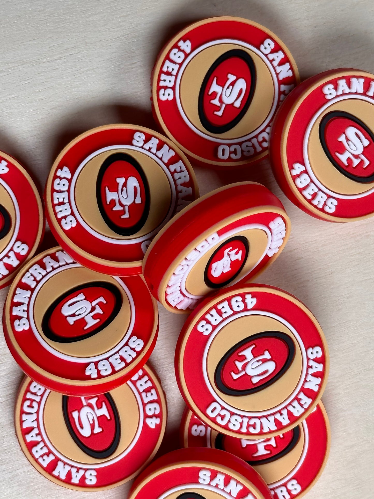 San Francisco 49ers focal bead/football