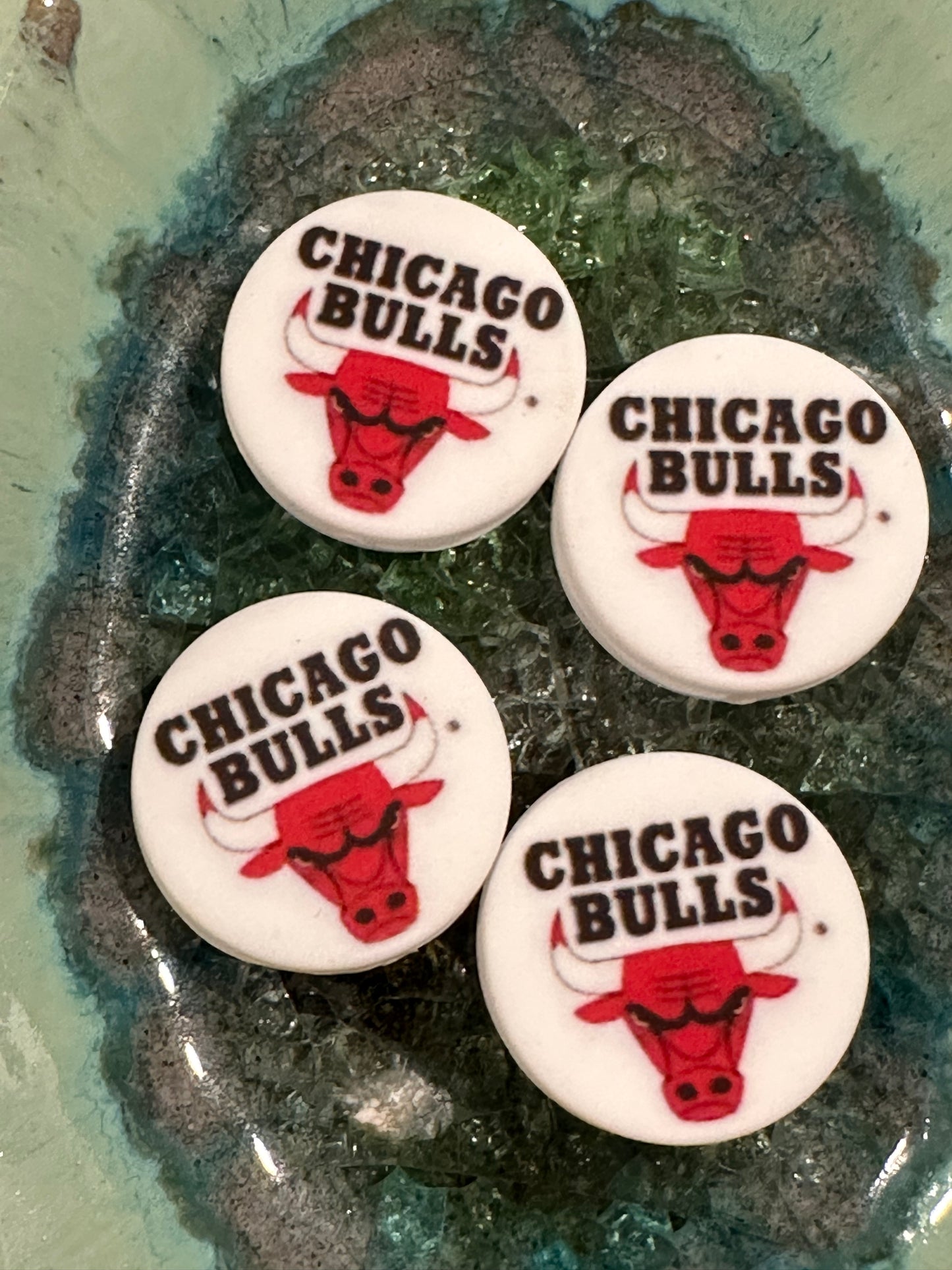 Chicago Bulls basketball focal bead/ jersey/ 23 Jordan on back Bulls on front