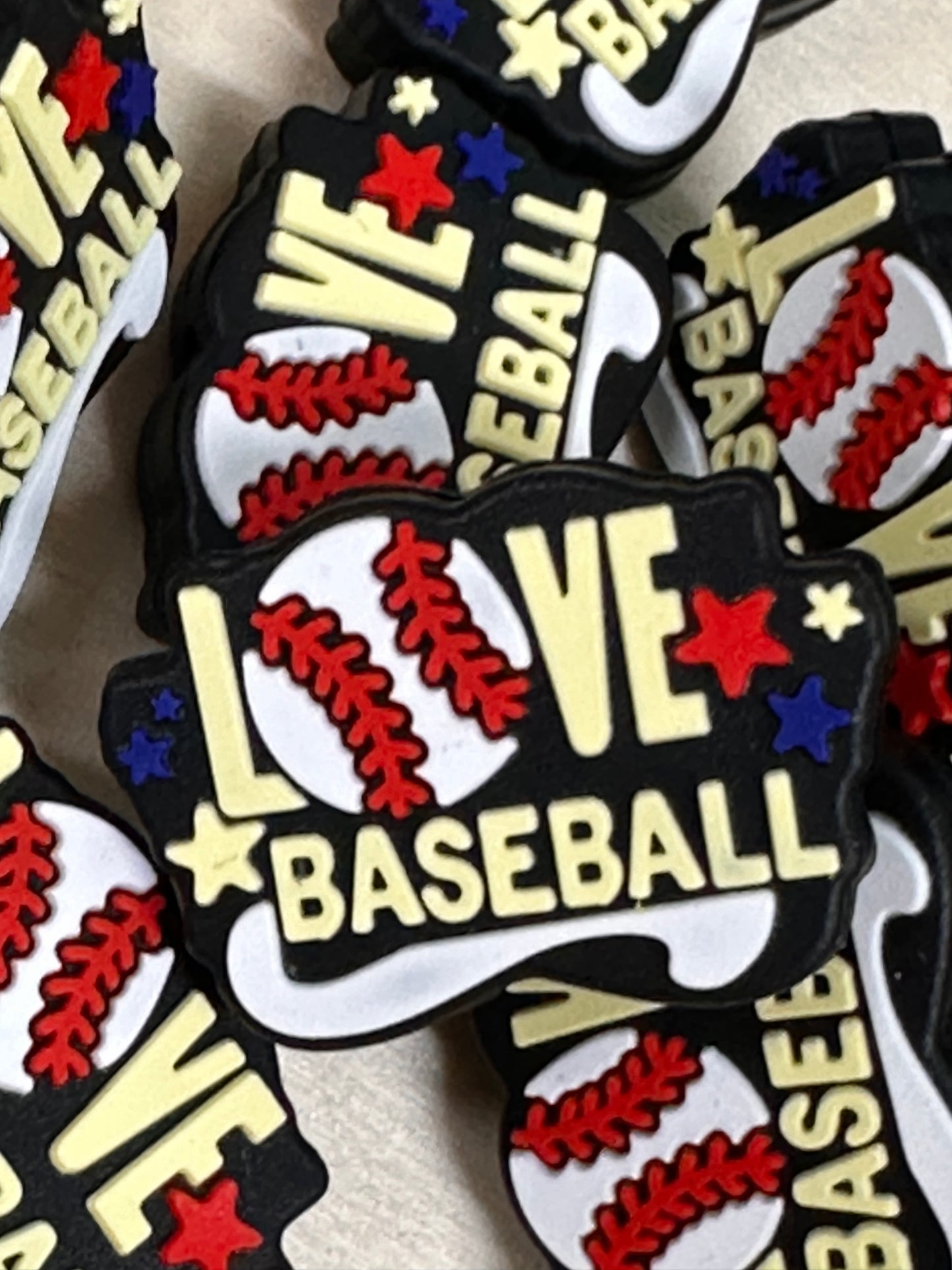 Baseball Mom Focal Bead/ beadable pen/ Silicone bead/keychain bead/