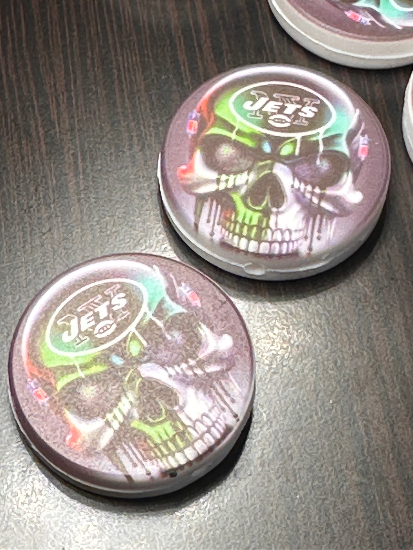 New NY Jets Football team focal bead / New York / skull