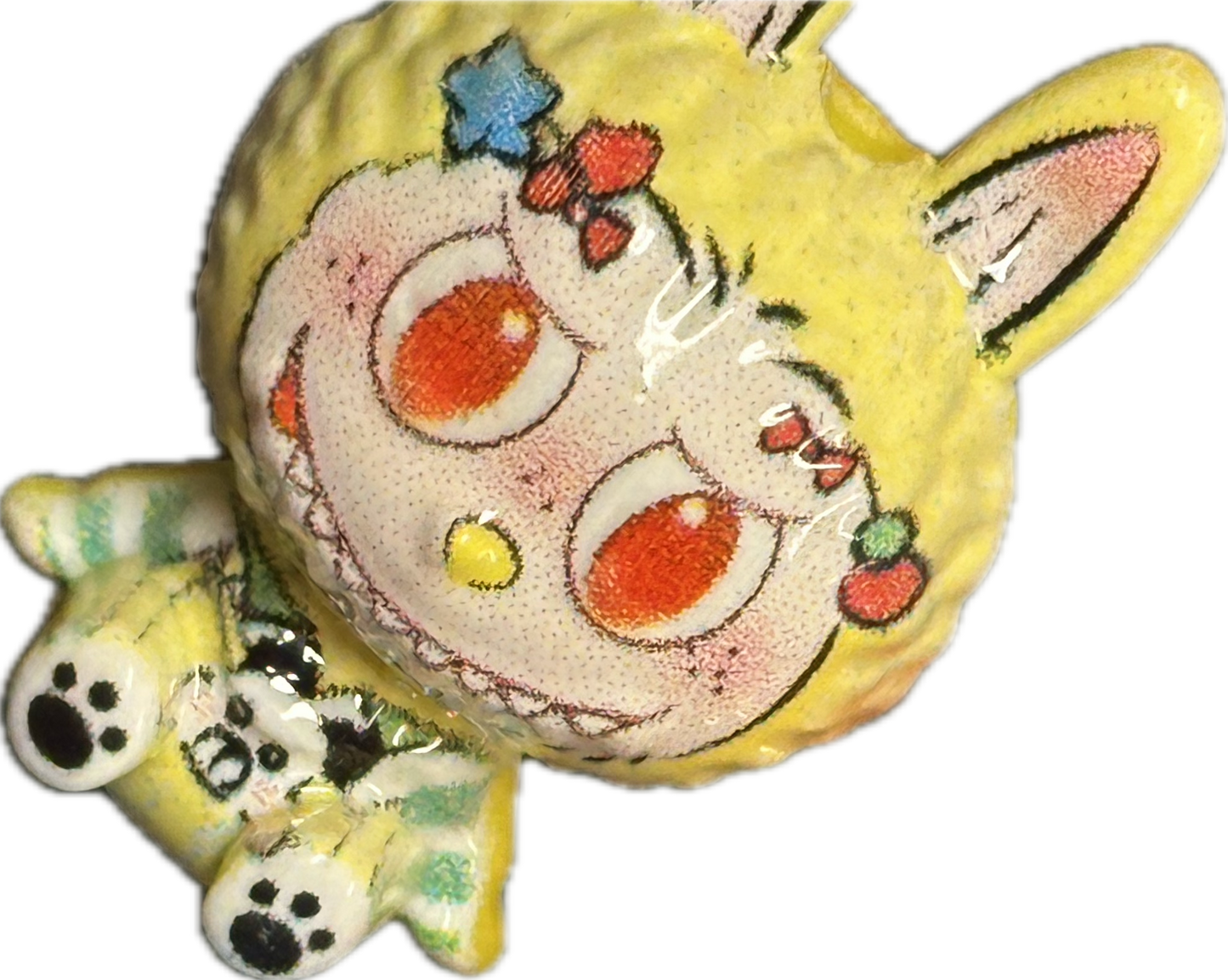 Labubu monster acrylic beads/Five beads included / keychain DIY/pen beads