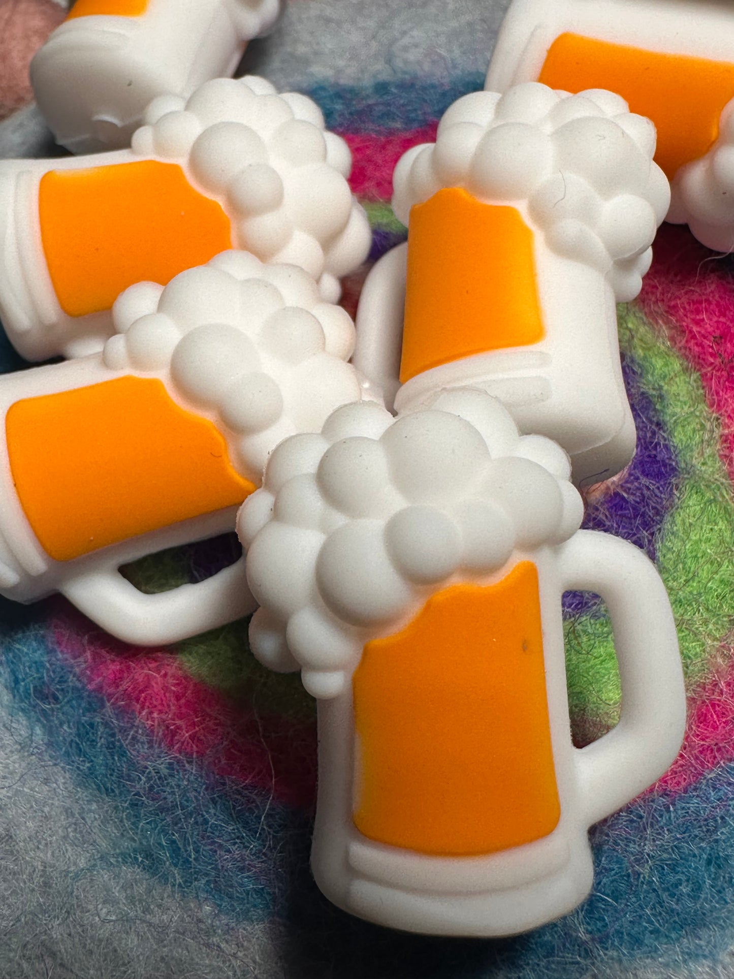 3D Beer Mug Focal Bead/ for beadable pen/ Silicone bead/keychain bead/ Fathers Day/